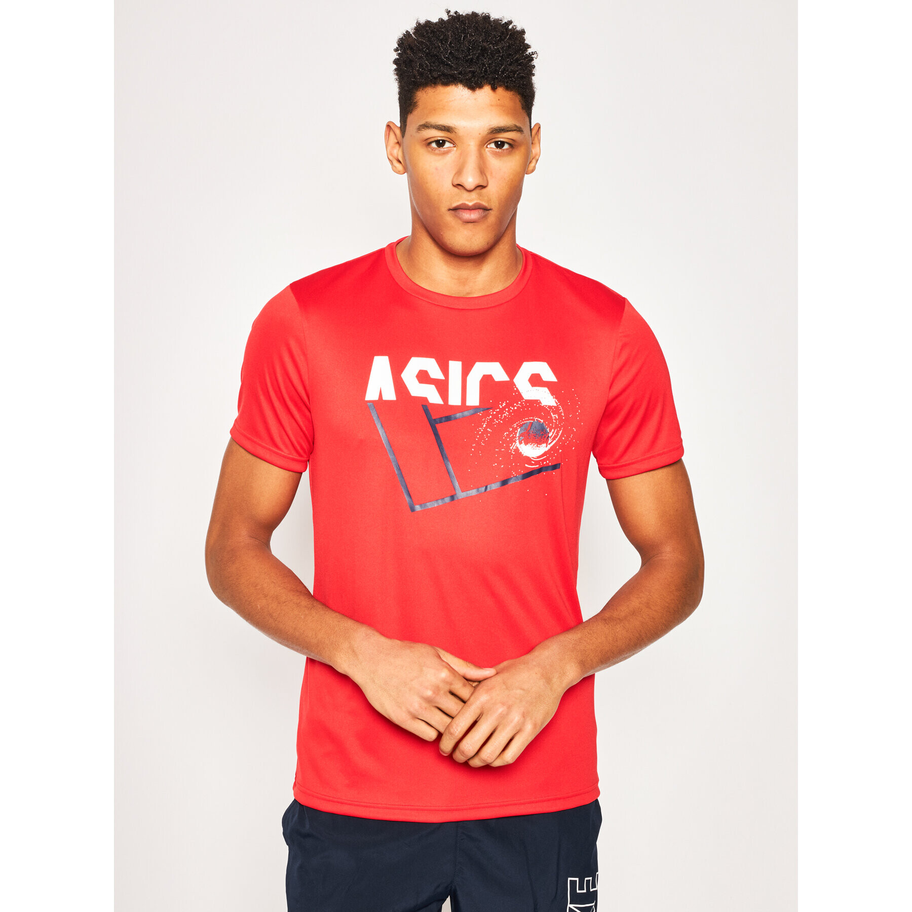 Asics Tricou tehnic Practice M Gpx Tee 2041A090 Roșu Regular Fit - Pled.ro