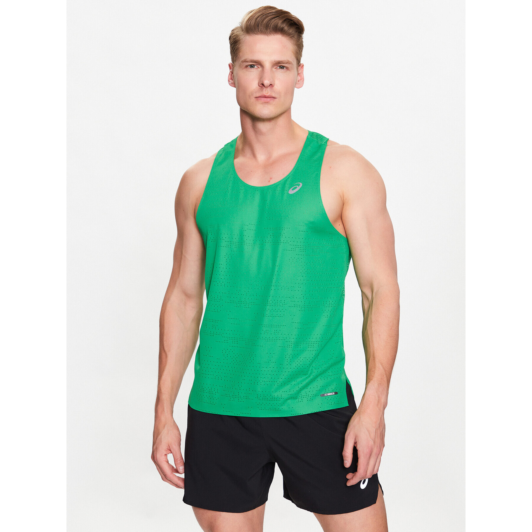 Asics Tricou tehnic Ventilate Actibreeze Singlet 2011C232 Verde Regular Fit - Pled.ro