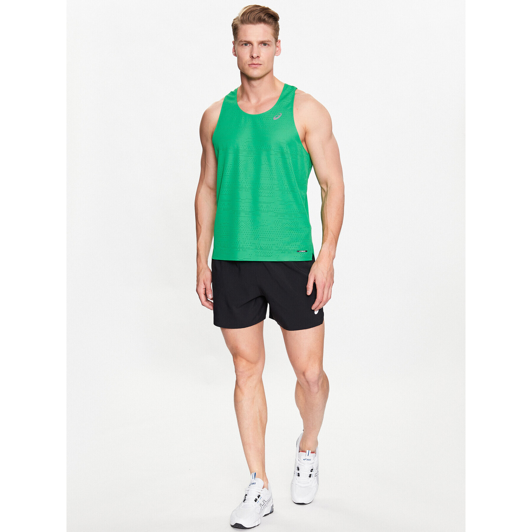 Asics Tricou tehnic Ventilate Actibreeze Singlet 2011C232 Verde Regular Fit - Pled.ro