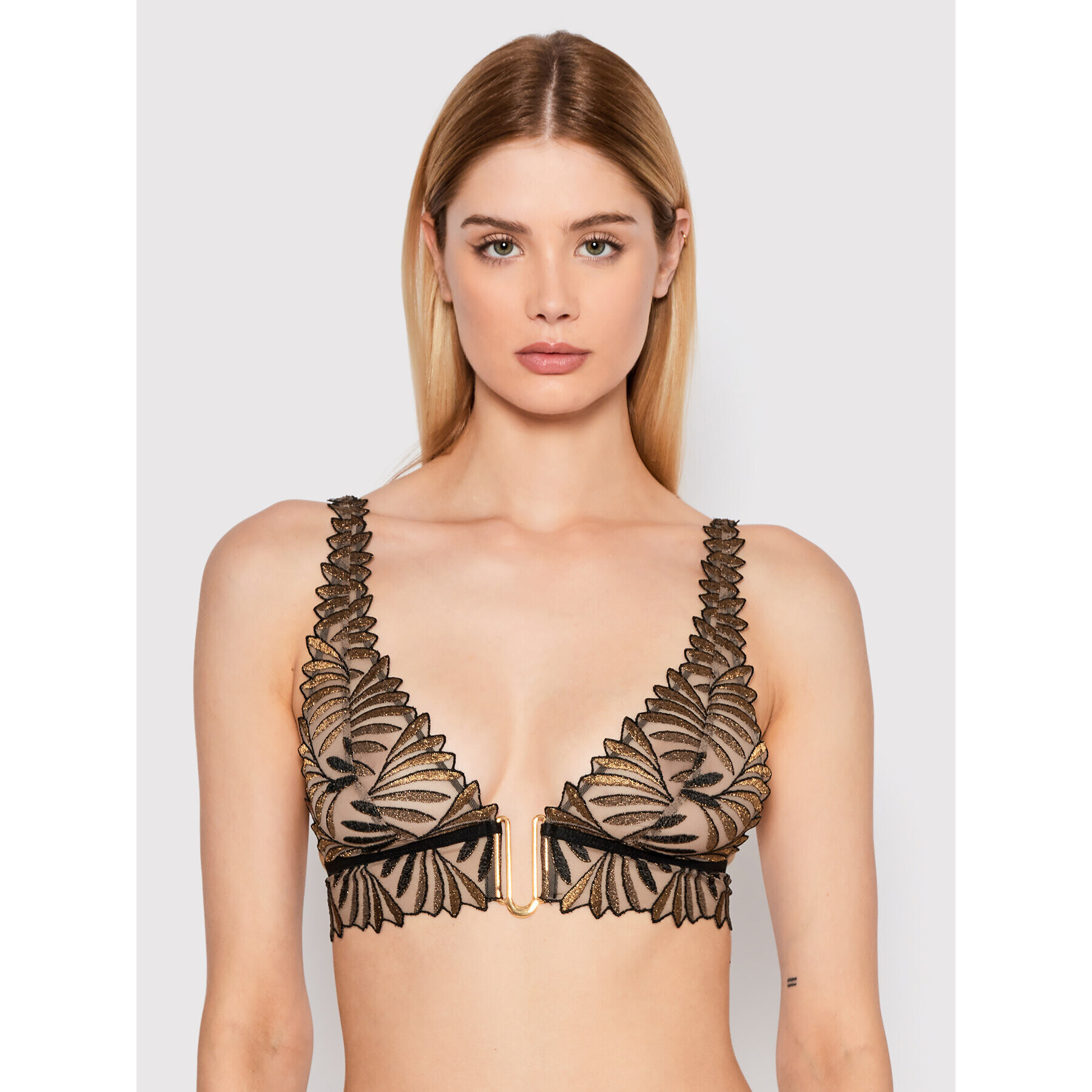 Aubade Sutien Bralette IRIS VAN HERPEN Sensory Illusion RC10B Auriu - Pled.ro