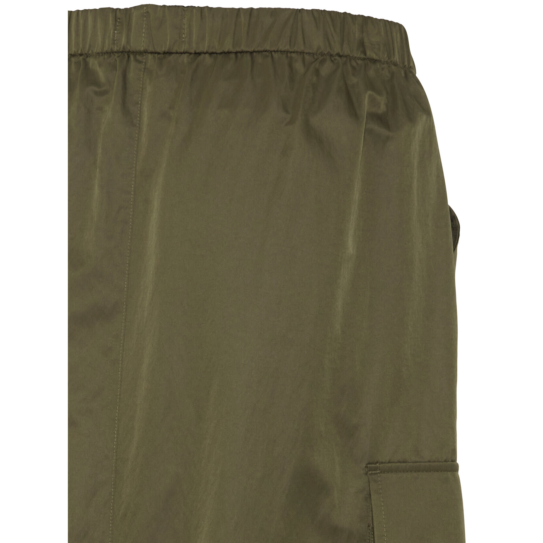 b.young Fustă midi 20813749 Verde Regular Fit - Pled.ro