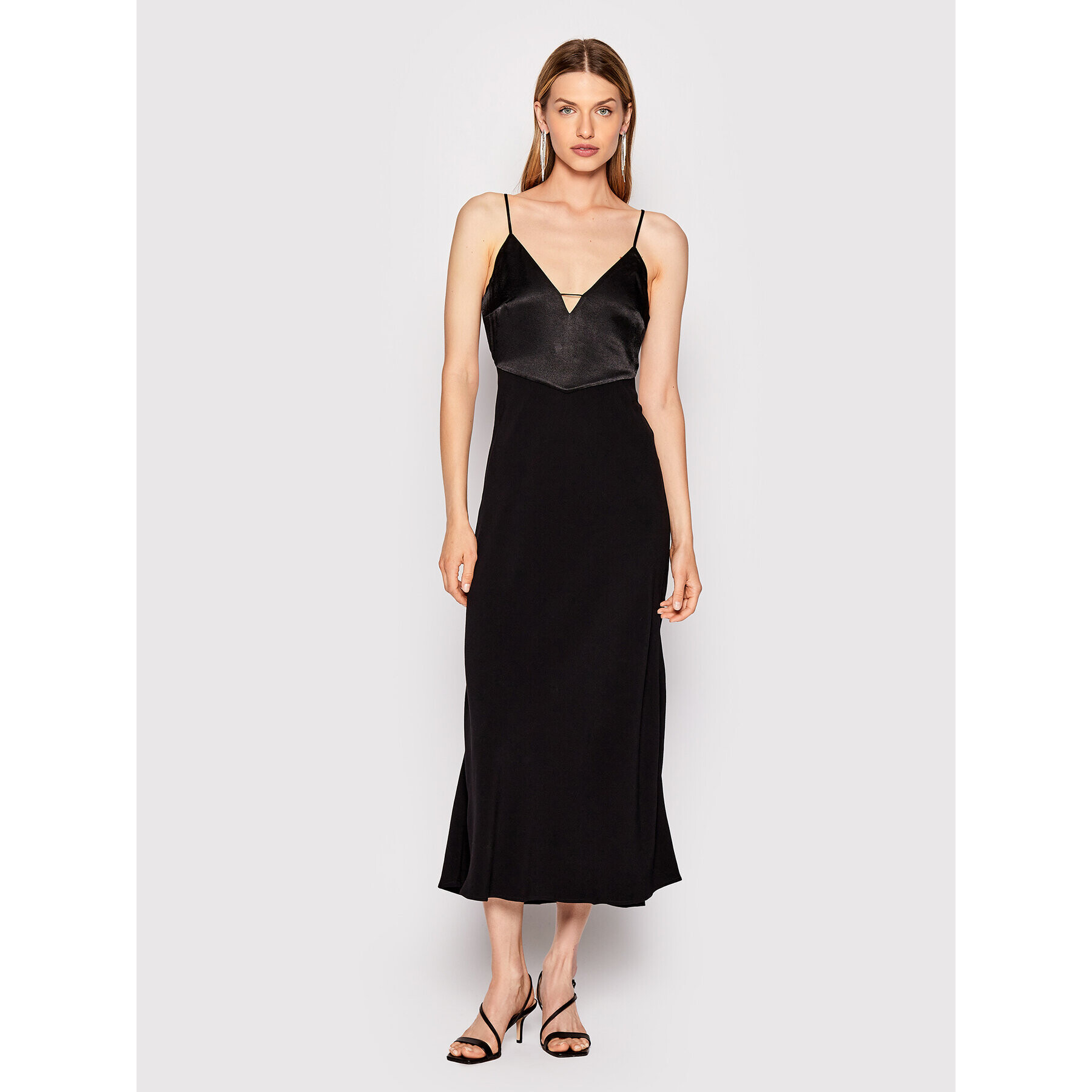 Ba&sh Rochie cocktail Robe Ninon 1H22NINO Negru Regular Fit - Pled.ro