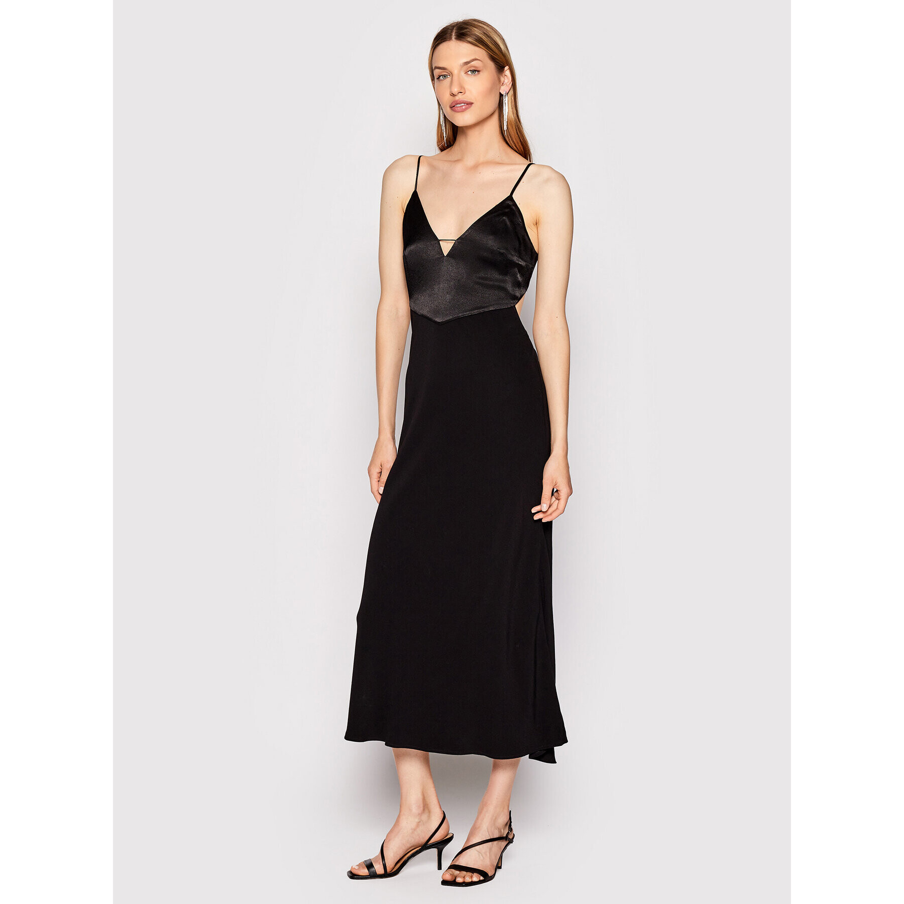 Ba&sh Rochie cocktail Robe Ninon 1H22NINO Negru Regular Fit - Pled.ro