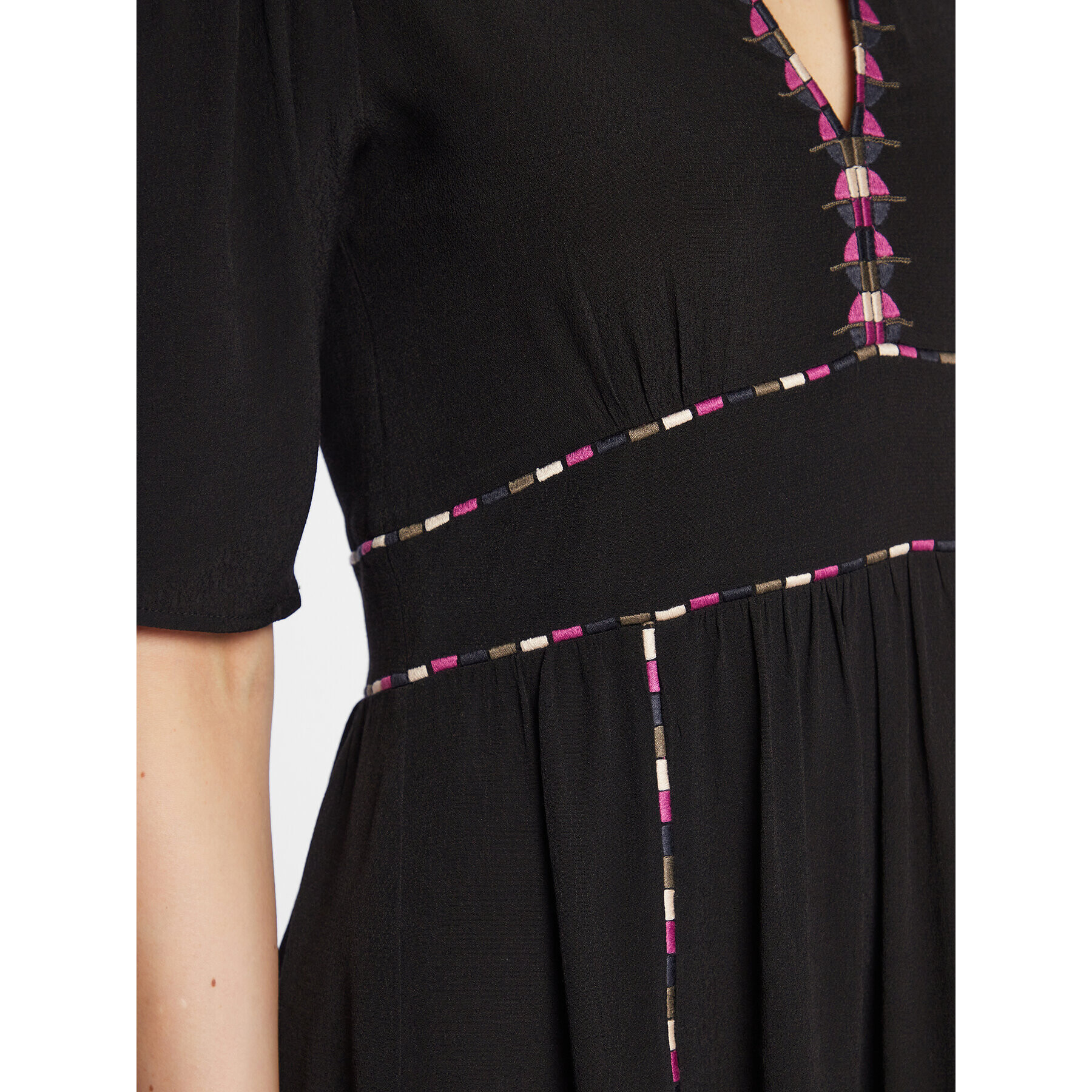 Ba&sh Rochie de zi Teresa 1E23TERE Negru Regular Fit - Pled.ro