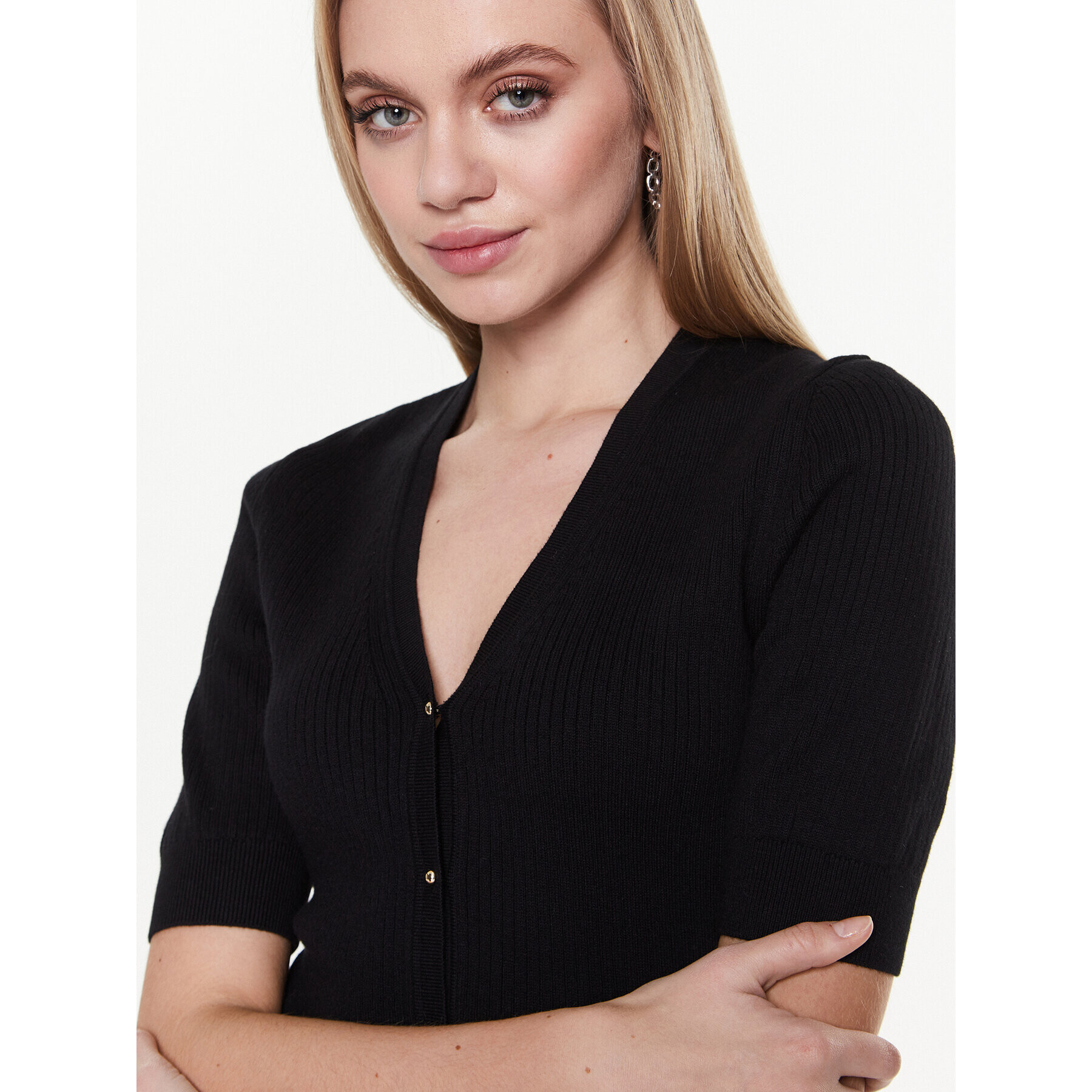 Ba&sh Rochie tricotată Kao 1E23KAO Negru Slim Fit - Pled.ro