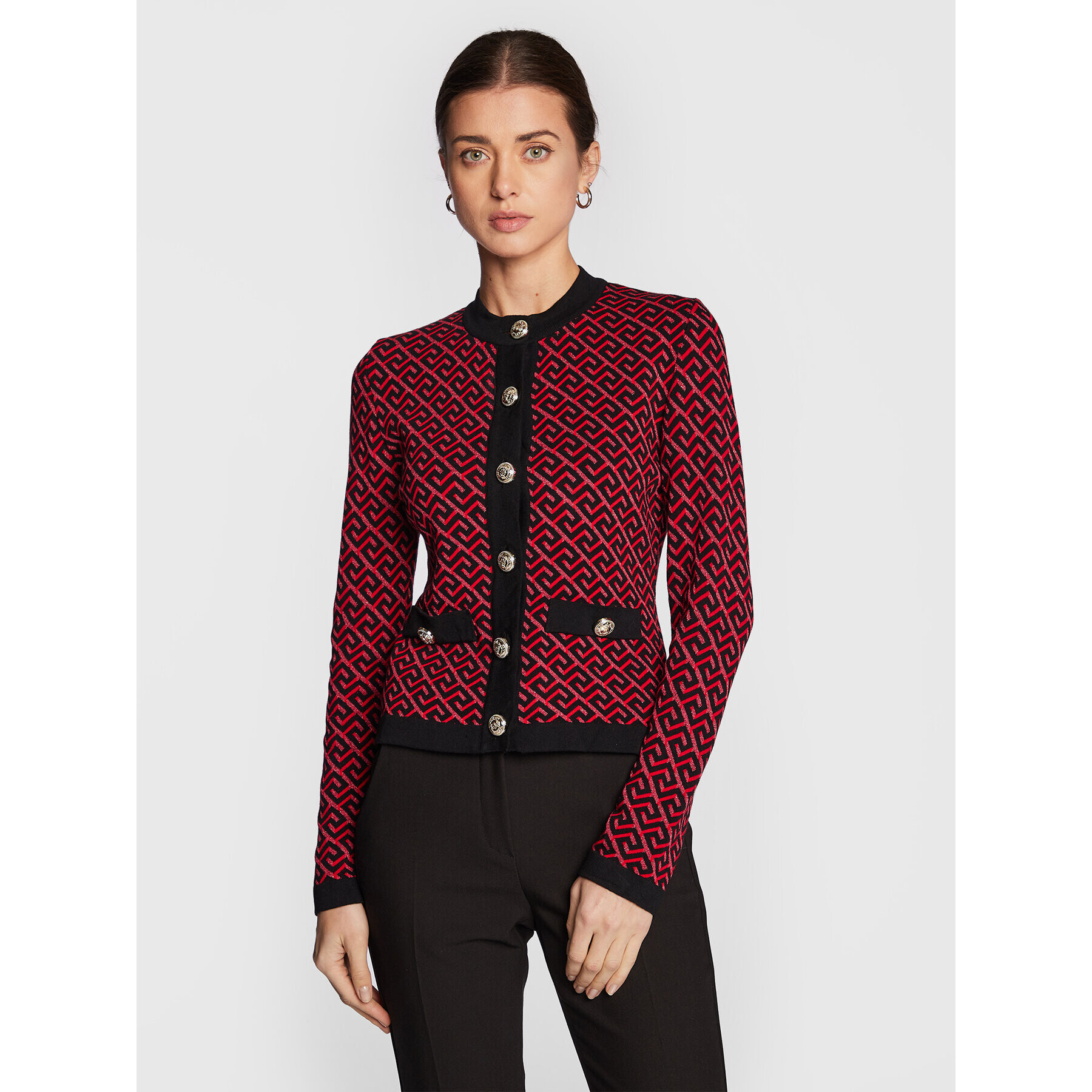 Babylon Cardigan R_S00748 Roșu Regular Fit - Pled.ro