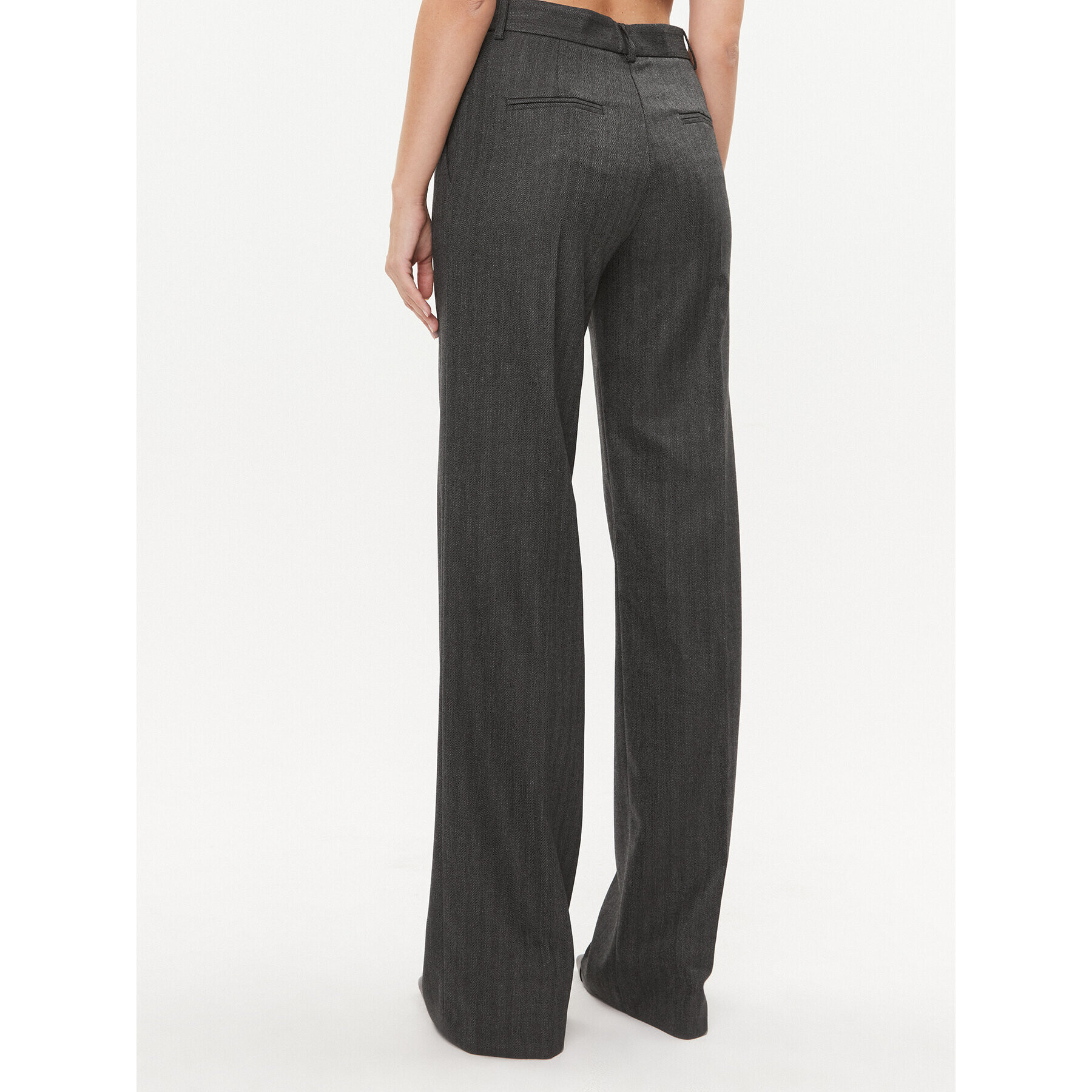 Babylon Pantaloni din material T_S00535 Gri Wide Leg - Pled.ro