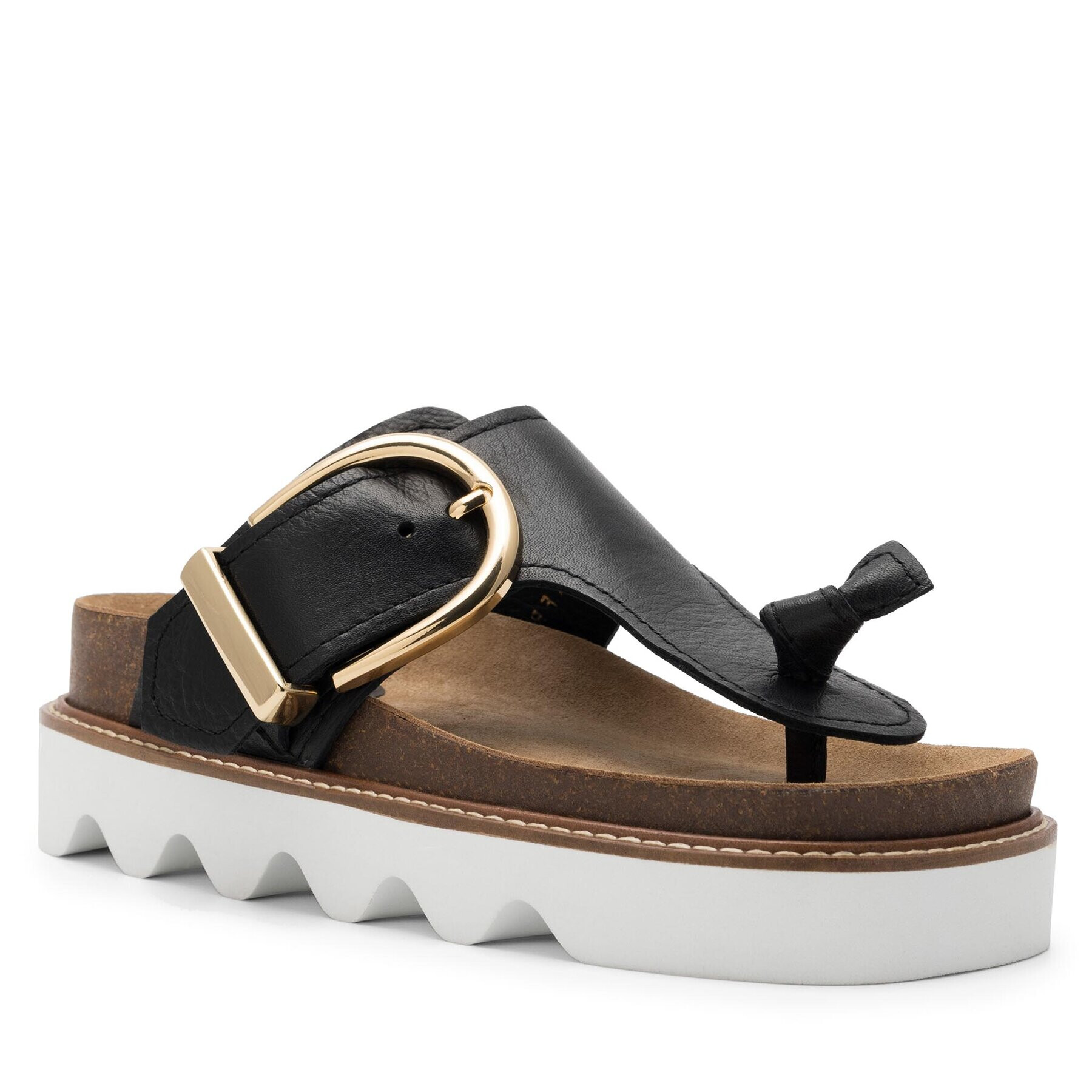 Badura Flip flop BOLONIA-23SS-AFRODIT Negru - Pled.ro