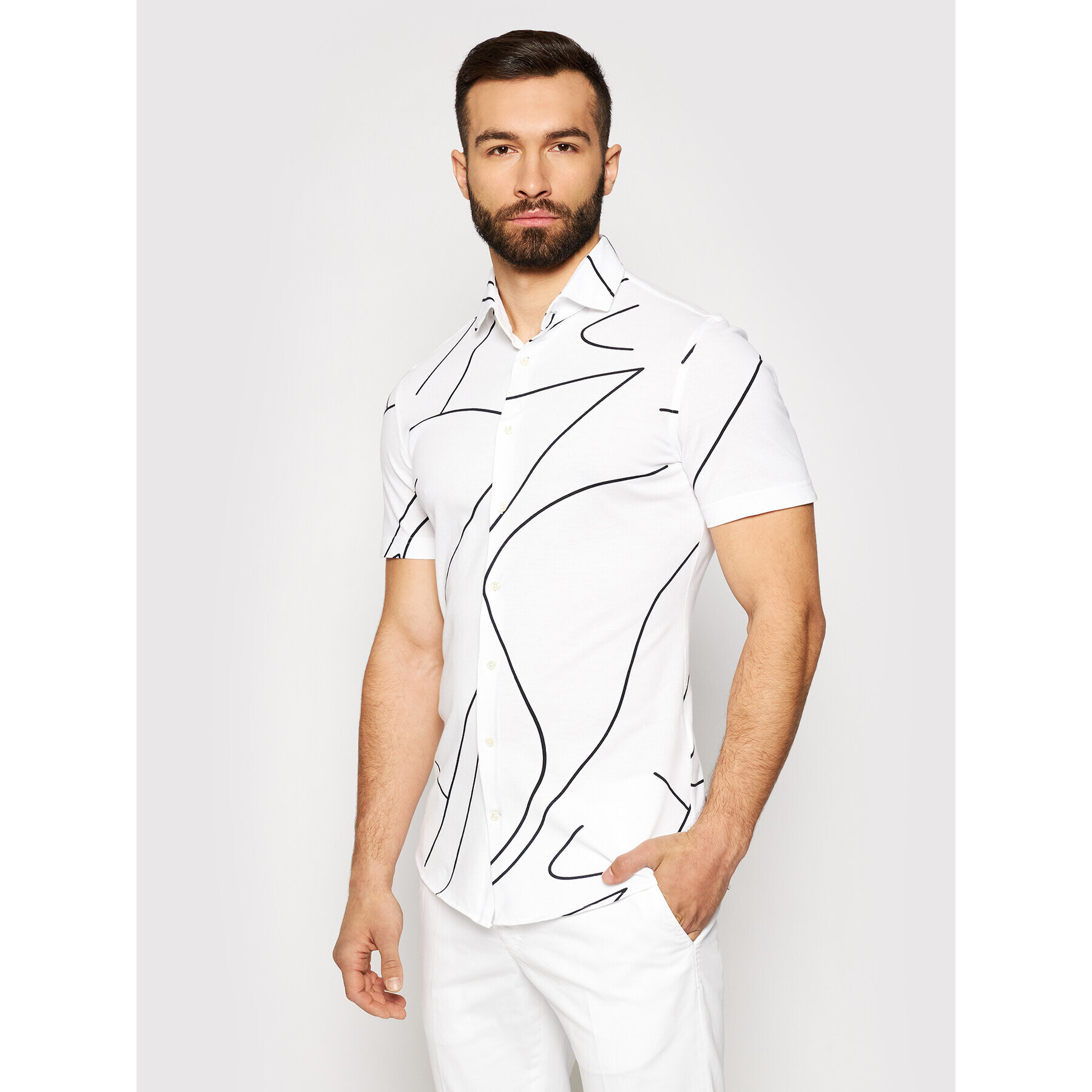 Baldessarini Cămașă Keith B3 31000 3510 1010 Alb Regular Fit - Pled.ro