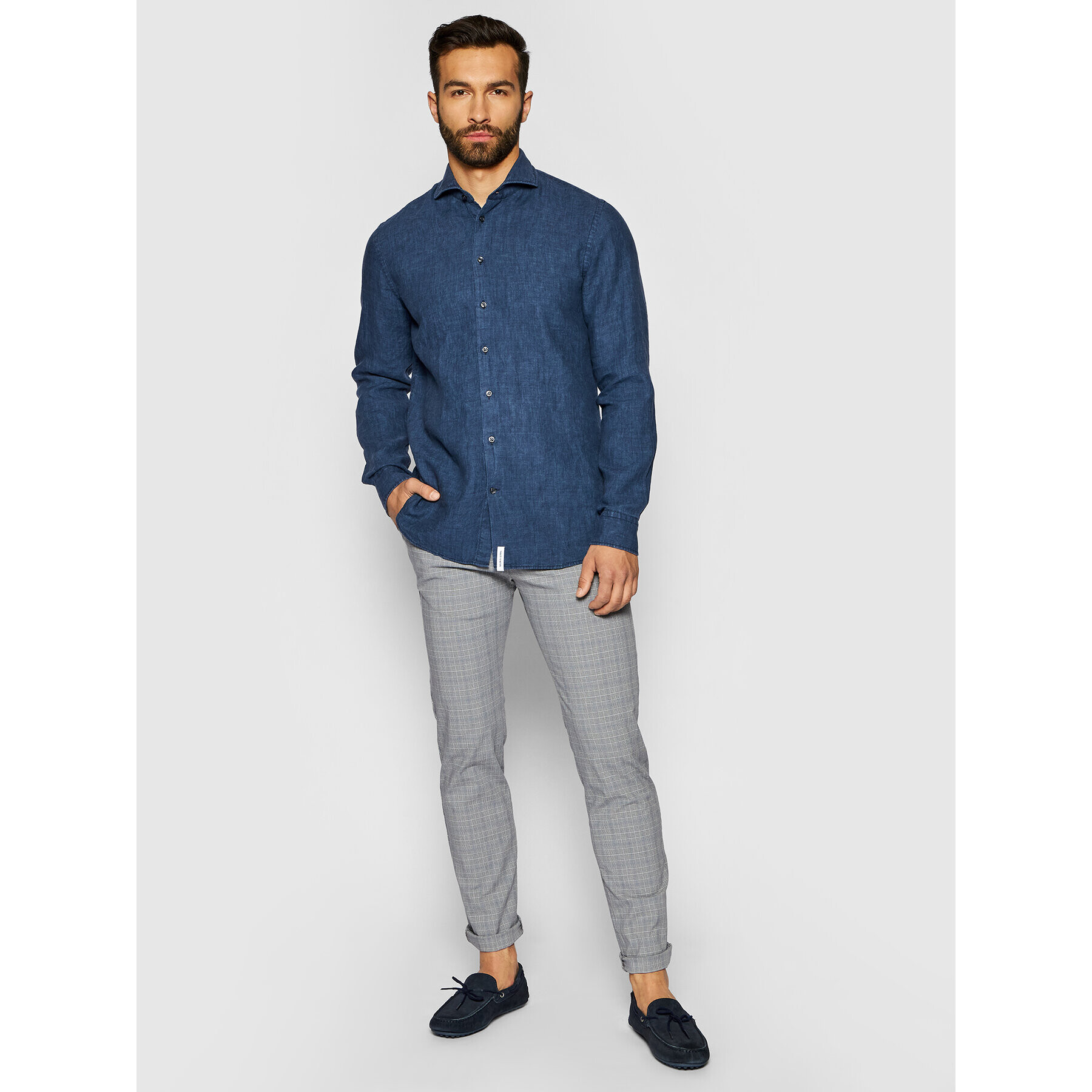 Baldessarini Cămașă Henry B3 10000/000/3030 Bleumarin Tailored Fit - Pled.ro