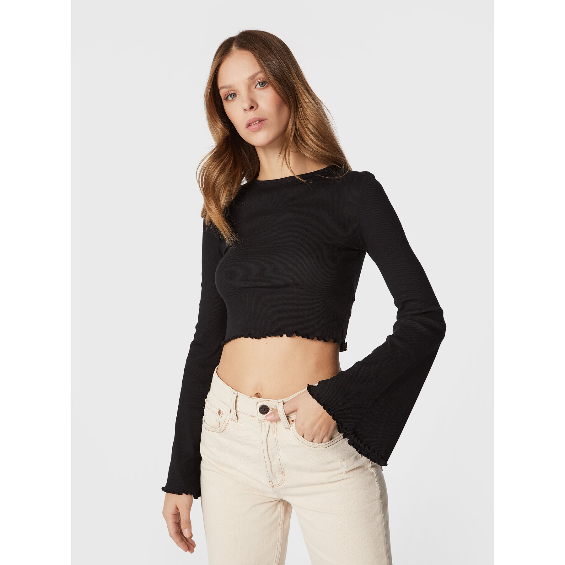 BDG Urban Outfitters Bluză 75259721 Negru Slim Fit - Pled.ro