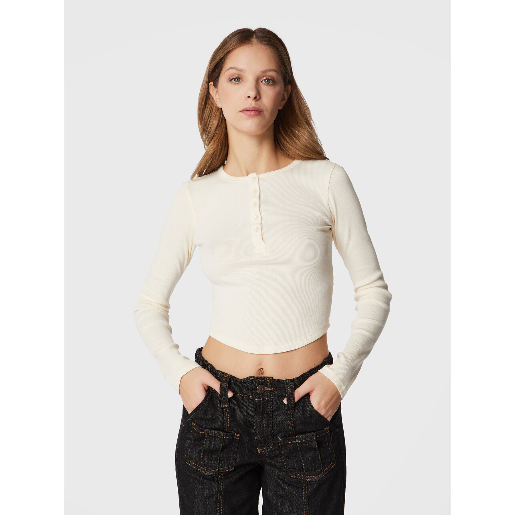 BDG Urban Outfitters Bluză 75260075 Écru Regular Fit - Pled.ro