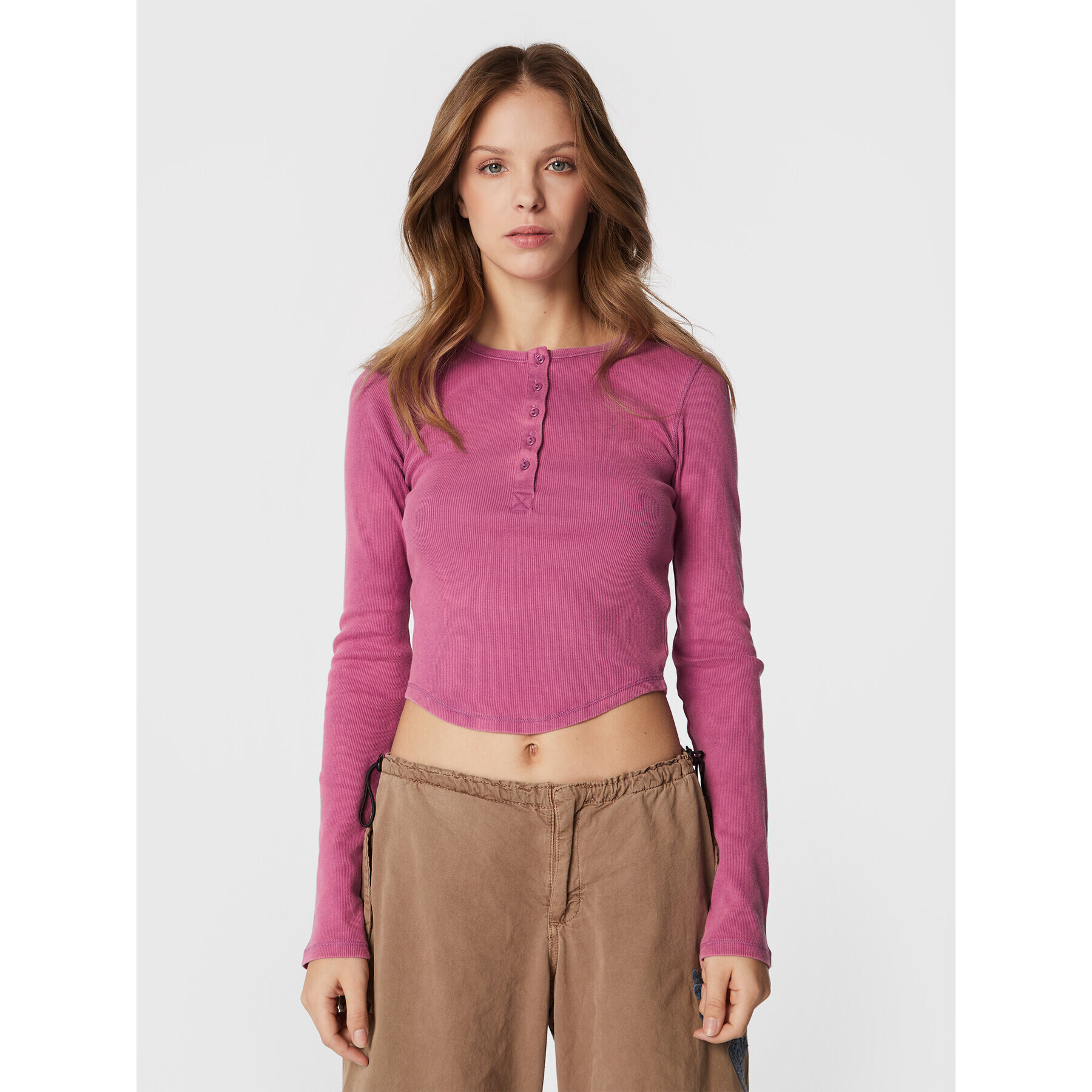 BDG Urban Outfitters Bluză 75260075 Roz Regular Fit - Pled.ro