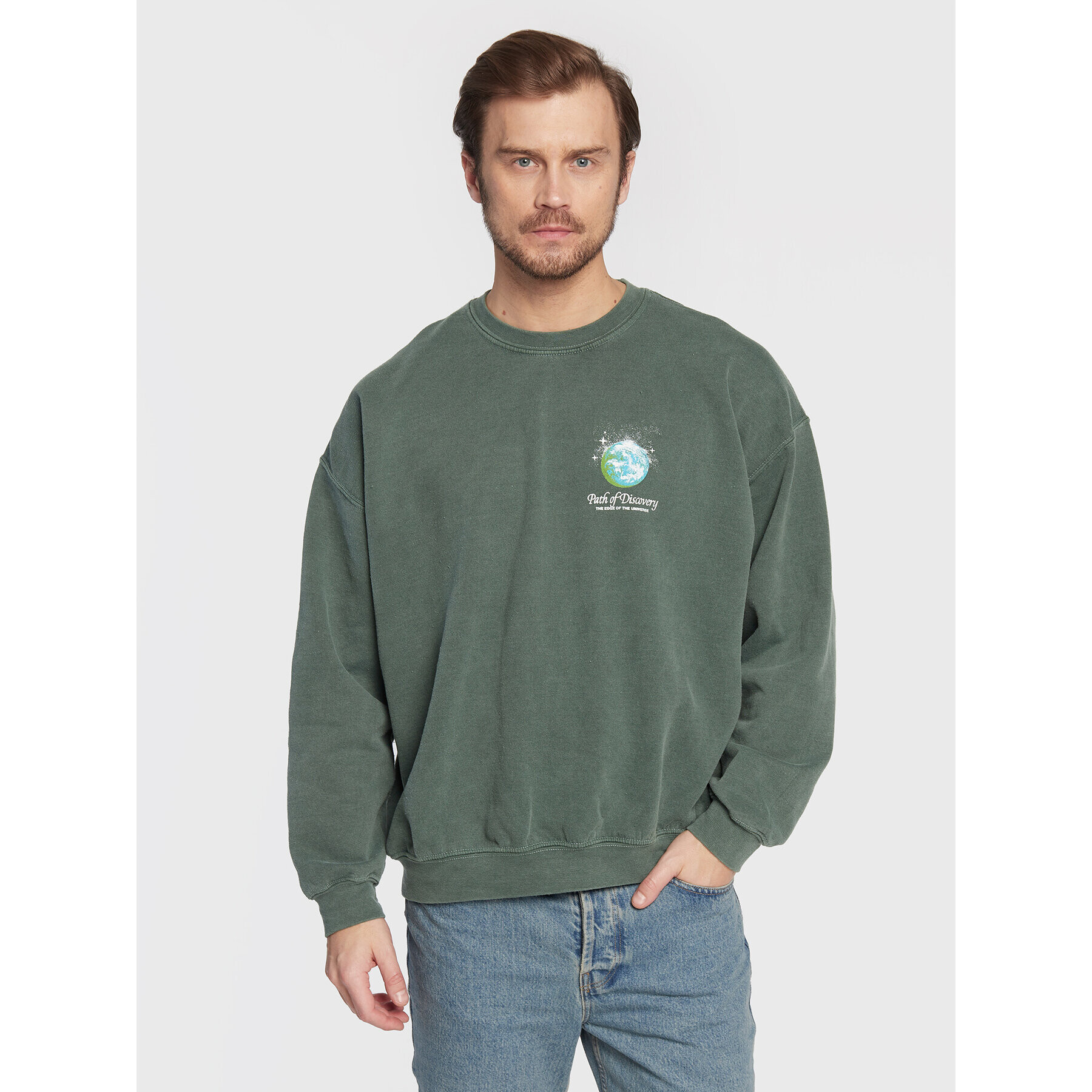 BDG Urban Outfitters Bluză 76134857 Verde Relaxed Fit - Pled.ro