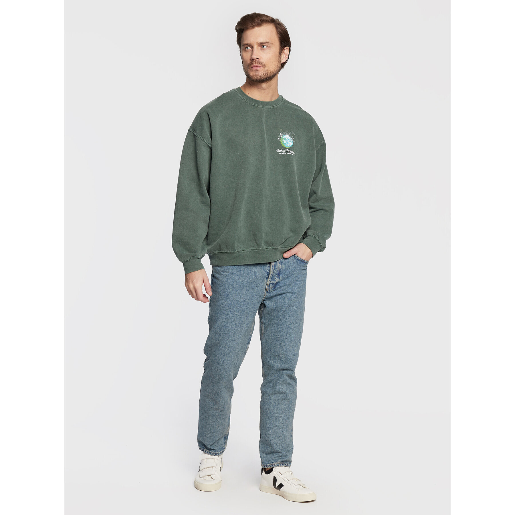 BDG Urban Outfitters Bluză 76134857 Verde Relaxed Fit - Pled.ro