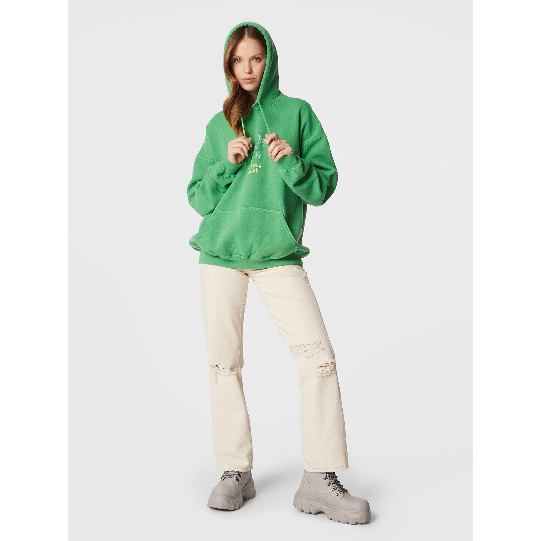 BDG Urban Outfitters Bluză 76352657 Verde Regular Fit - Pled.ro