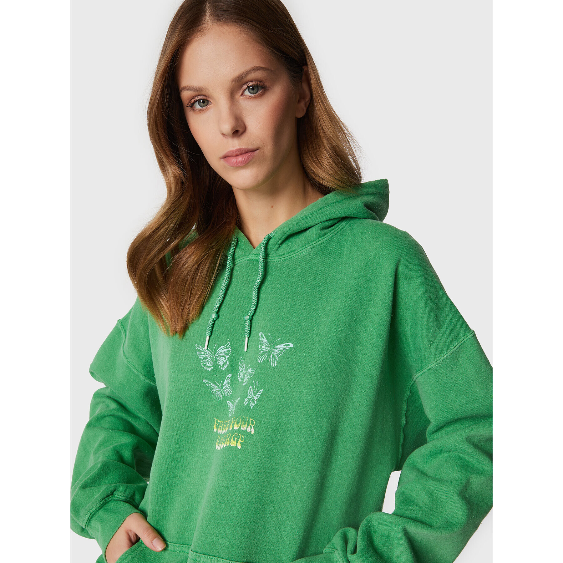 BDG Urban Outfitters Bluză 76352657 Verde Regular Fit - Pled.ro