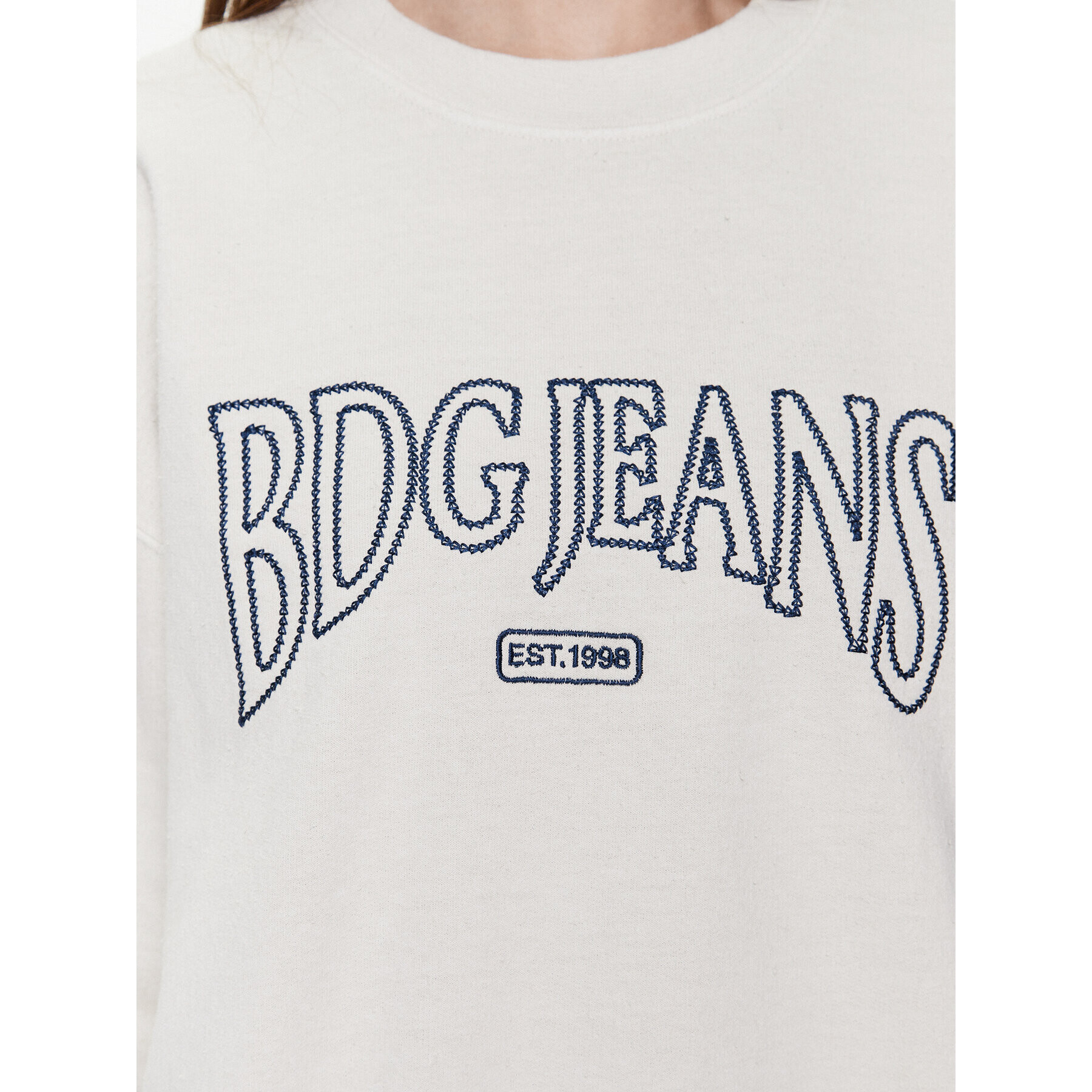 BDG Urban Outfitters Bluză BDG EMBROIDERED SWEAT 76470806 Bej Oversize - Pled.ro