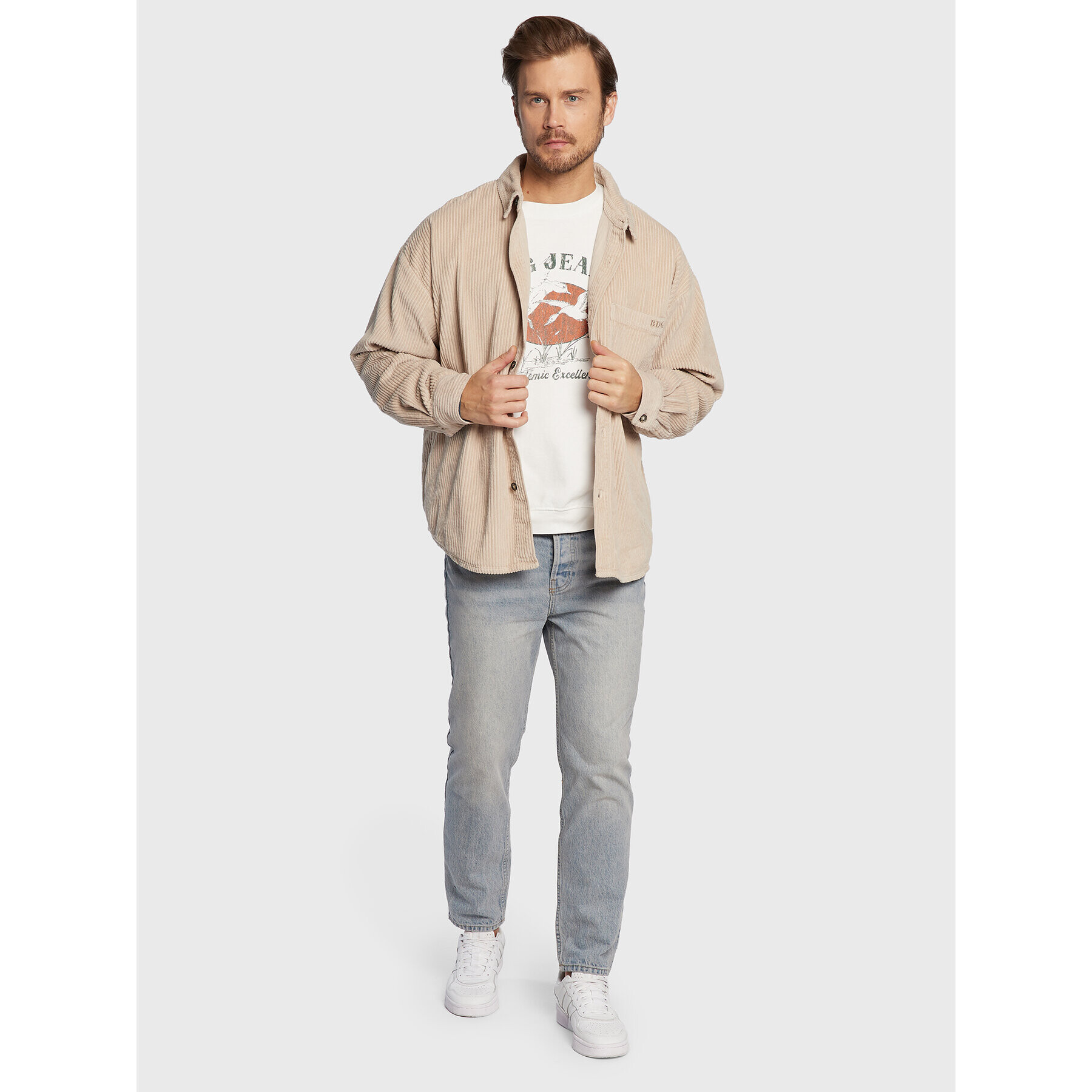 BDG Urban Outfitters Cămașă 75329706 Écru Regular Fit - Pled.ro