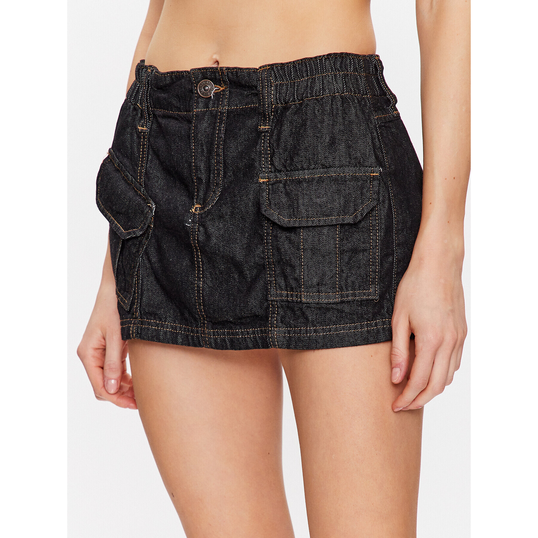 BDG Urban Outfitters Fustă mini BDG Y2K DENIM SKIRT RAW 76471937 Bleumarin Feminine Fit - Pled.ro