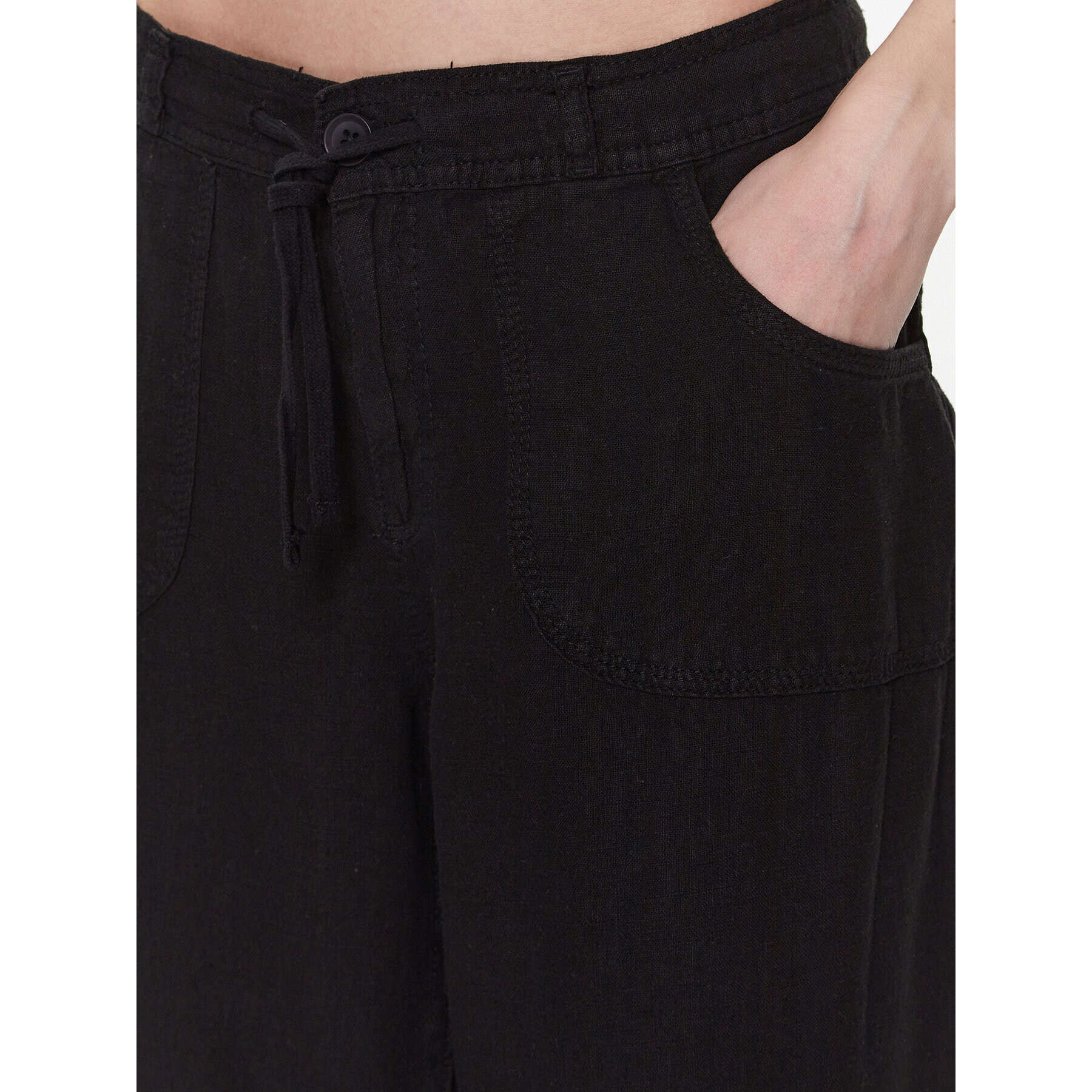 BDG Urban Outfitters Pantaloni din material BDG LINEN FIVE POCKET 76474998 Negru - Pled.ro