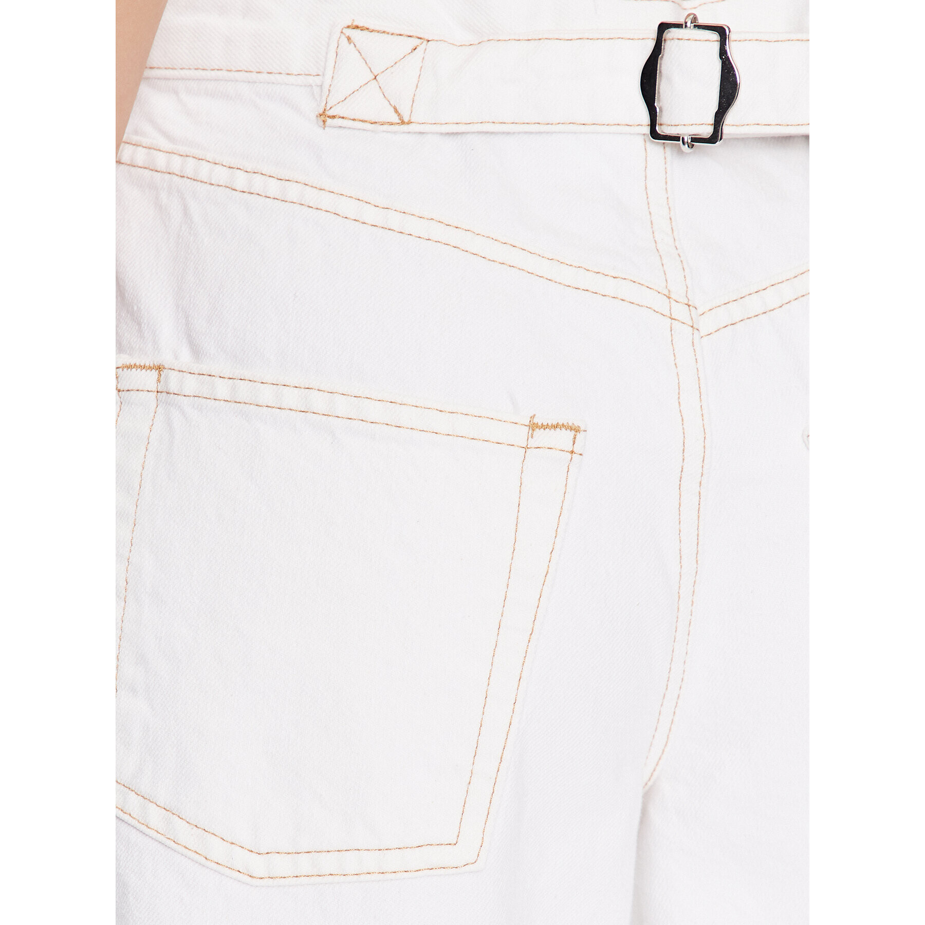 BDG Urban Outfitters Pantaloni din material BDG LOGAN CINCH WHITE 76473347 Alb Relaxed Fit - Pled.ro