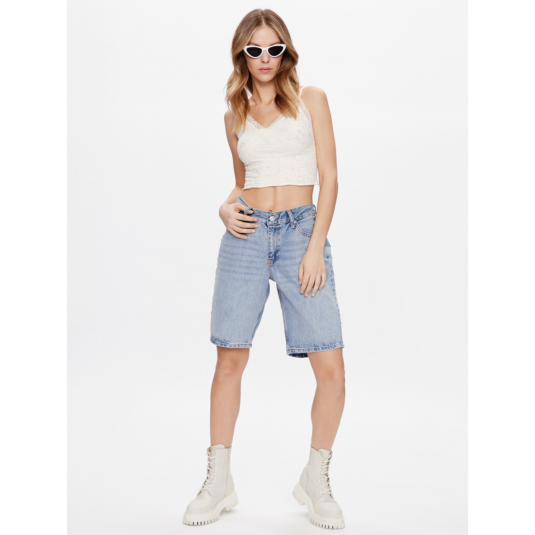 BDG Urban Outfitters Pantaloni scurți de blugi BDG JACK SHORT VINTAGE 76832138 Bleumarin Regular Fit - Pled.ro