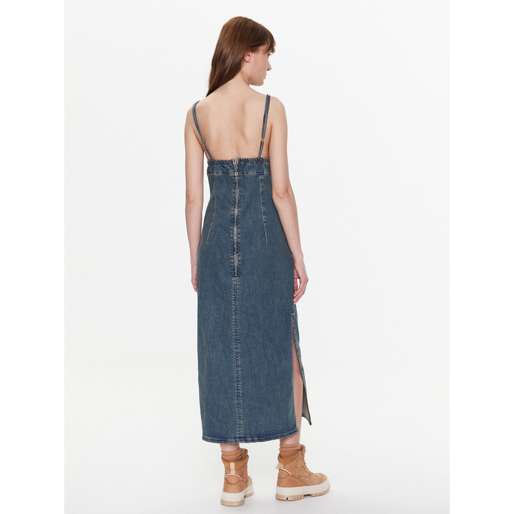 BDG Urban Outfitters Rochie de blugi BDG REYNE DENIM MIDI 76476555 Bleumarin Slim Fit - Pled.ro