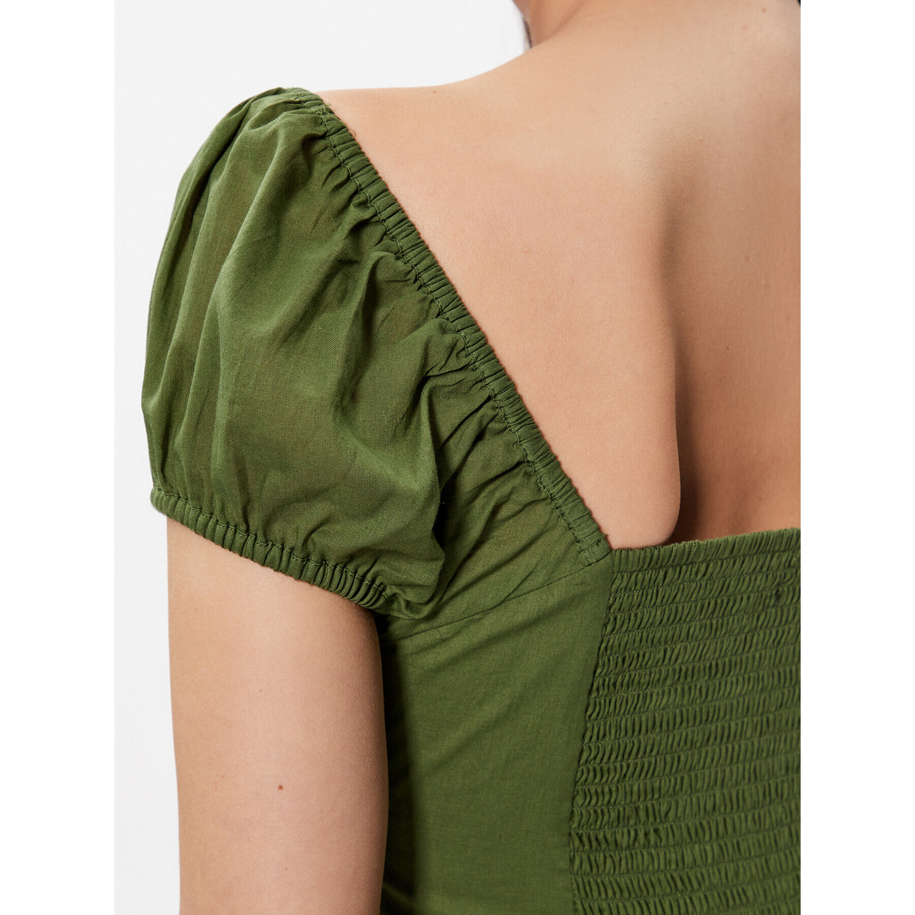 BDG Urban Outfitters Rochie de vară BDG CARMEN BOHEMIA MIDI 76476704 Verde Basic Fit - Pled.ro