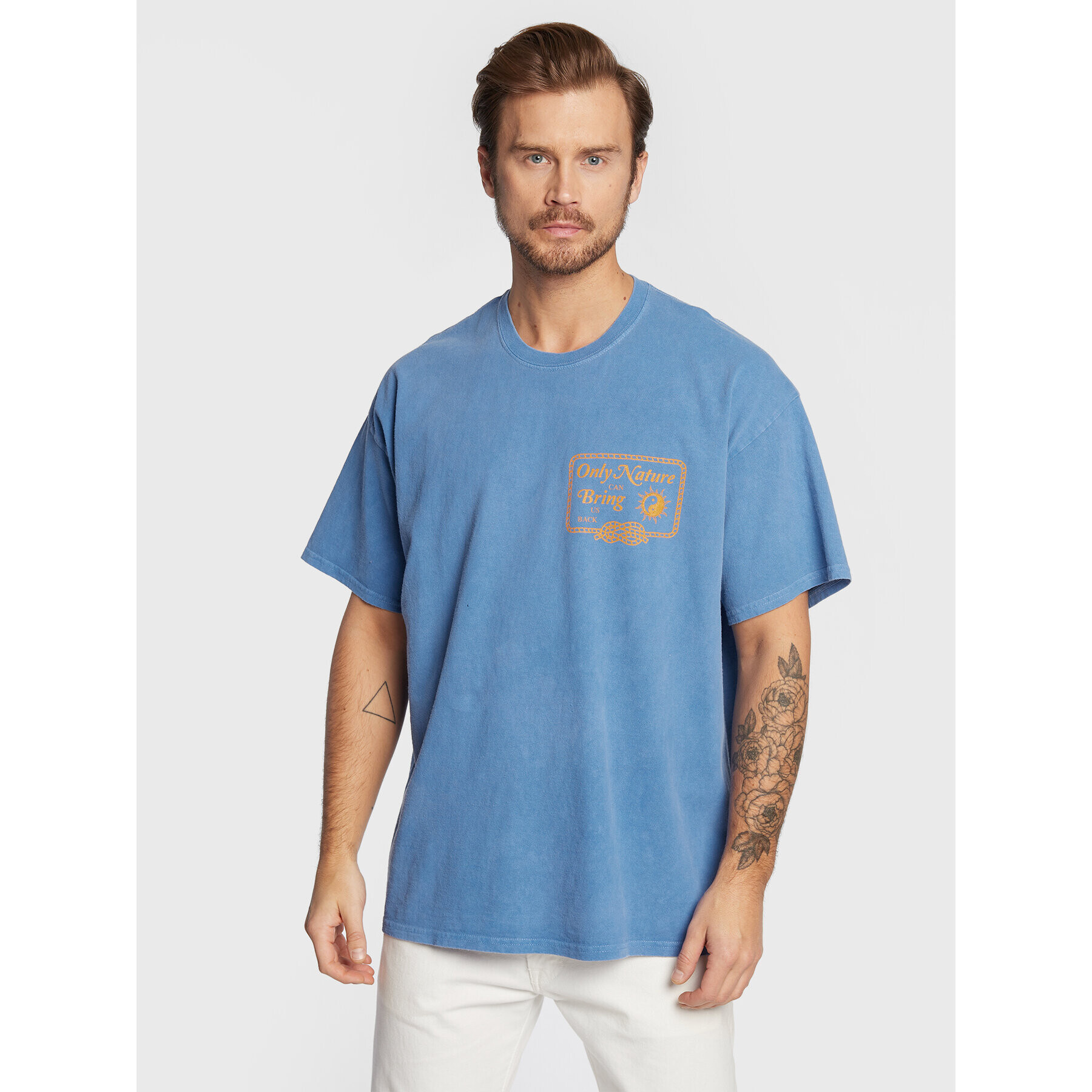 BDG Urban Outfitters Tricou 75326710 Albastru Regular Fit - Pled.ro