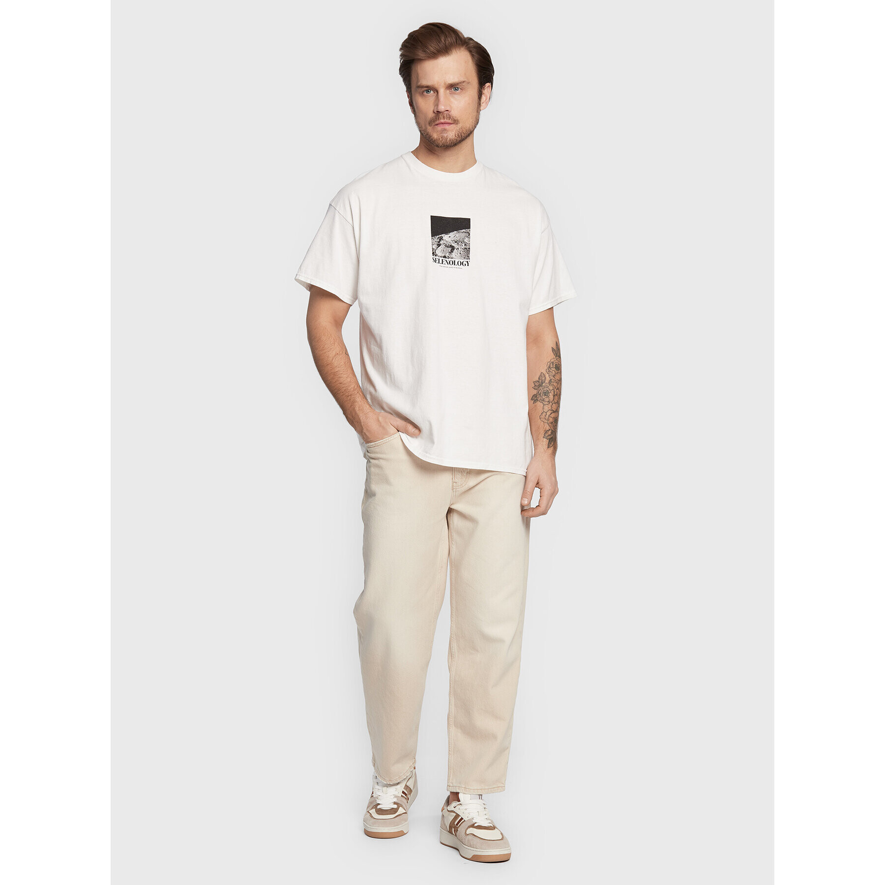 BDG Urban Outfitters Tricou 76134451 Alb Relaxed Fit - Pled.ro