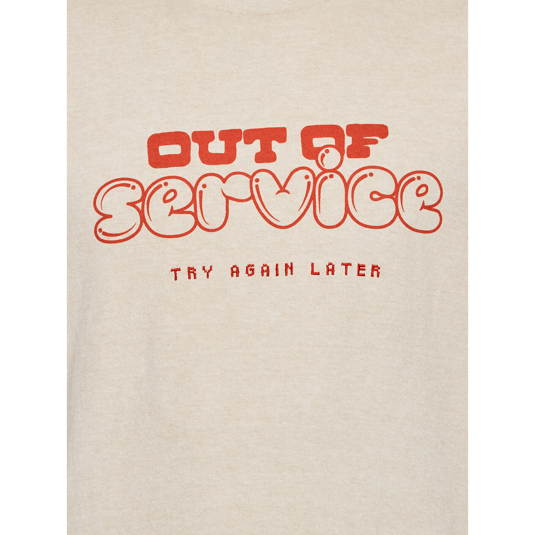 BDG Urban Outfitters Tricou Out Of Service Tee 77170678 Bej Baggy Fit - Pled.ro