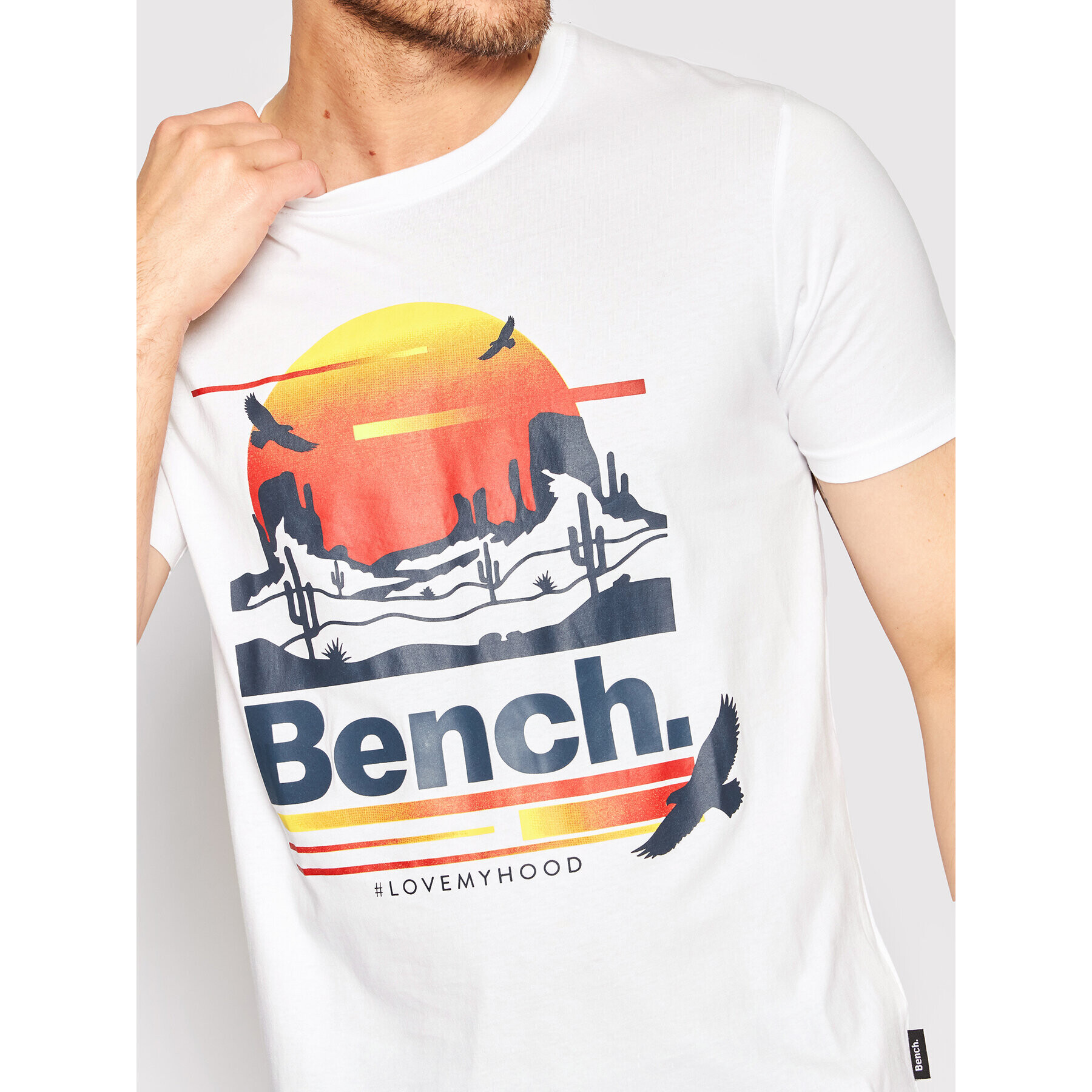 Bench Tricou Mendota 120695 Alb Regular Fit - Pled.ro