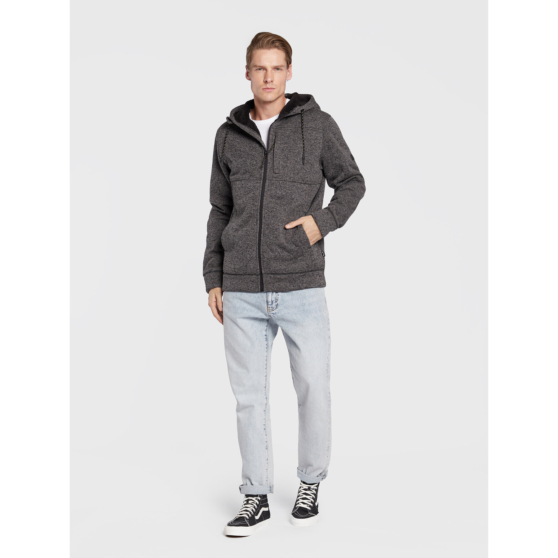 Billabong Bluză Boundary Sherpa F1FL33 BIF2 Gri Regular Fit - Pled.ro