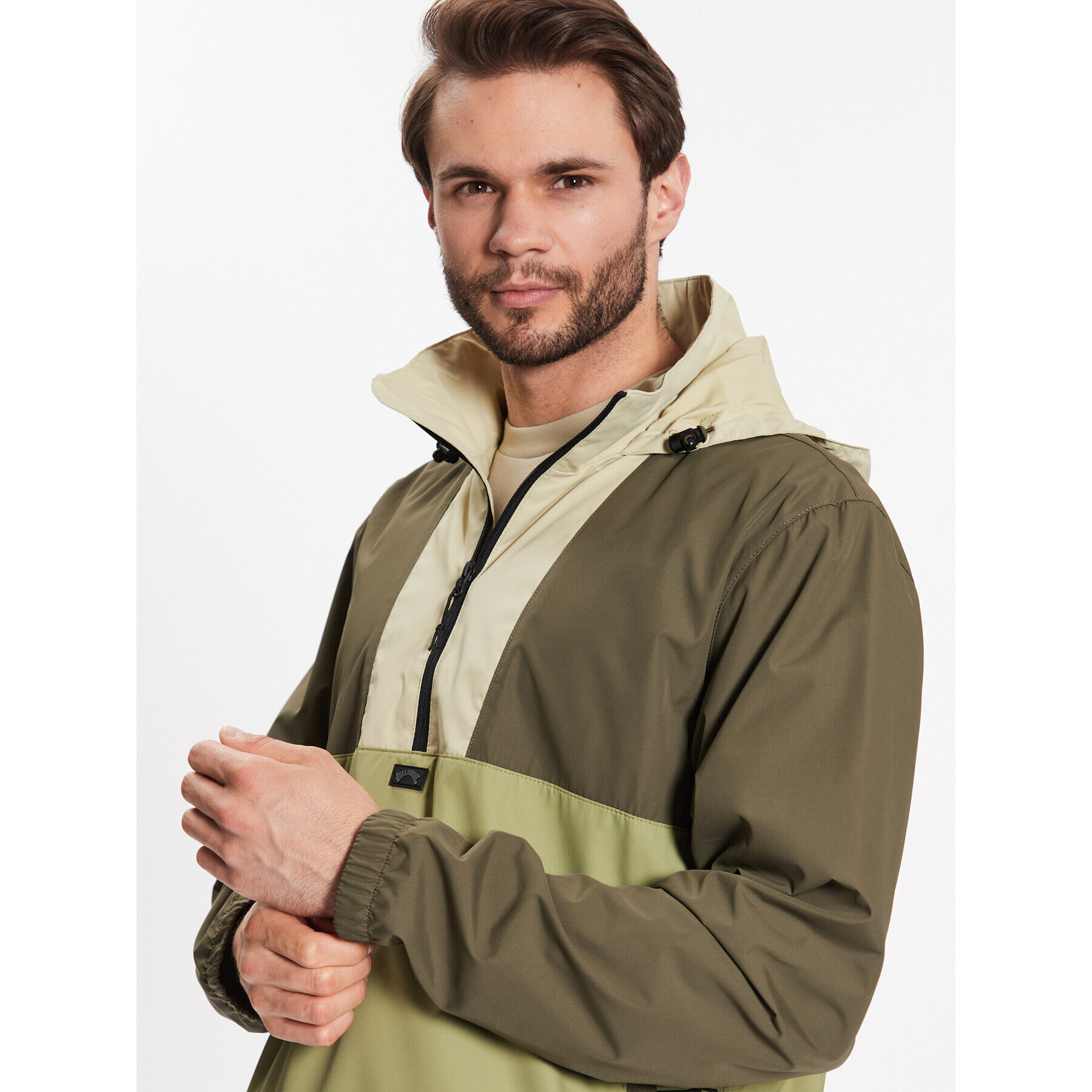 Billabong Geacă fără fermoar Windswell ABYJK00117 Verde Regular Fit - Pled.ro