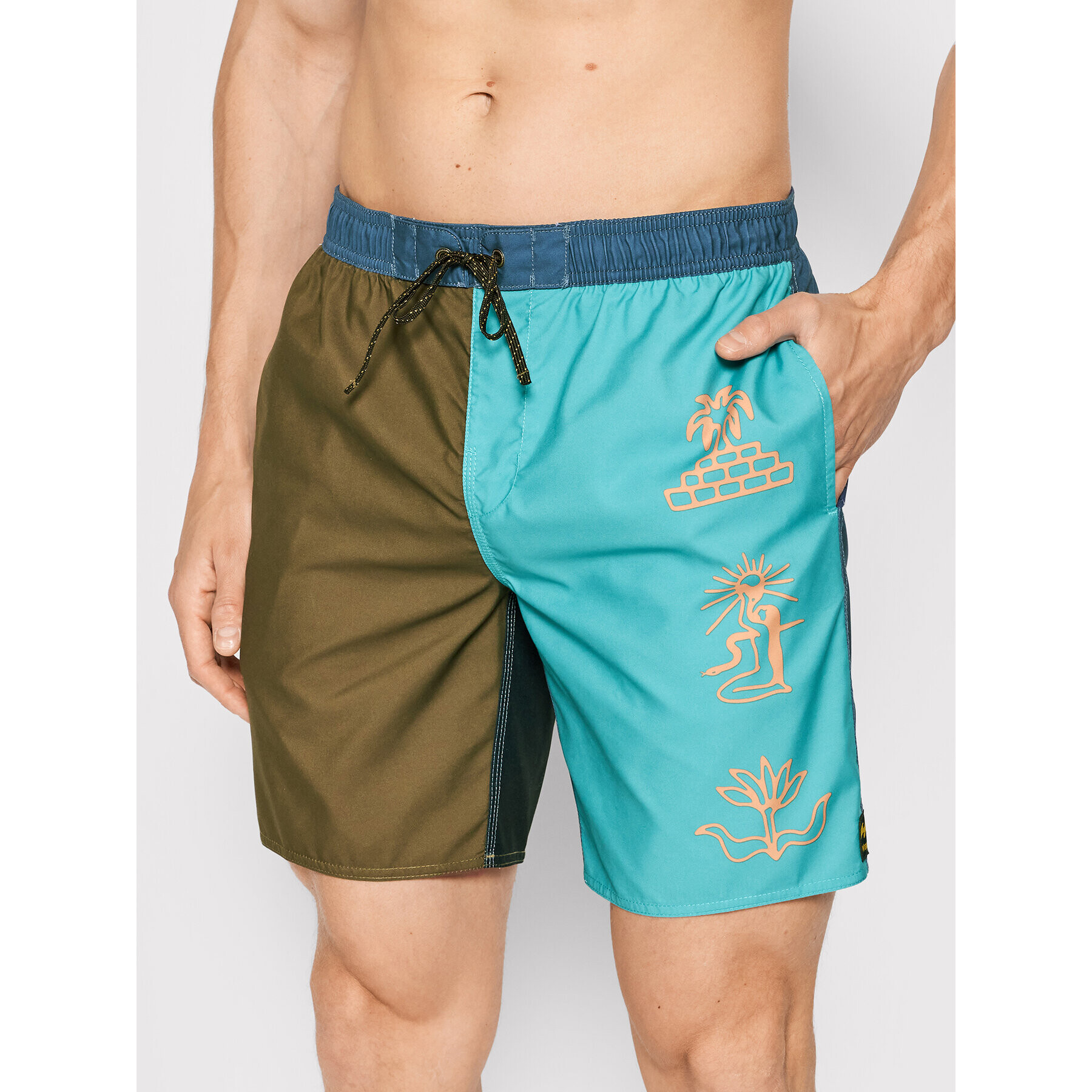 Billabong Pantaloni scurți pentru înot WRANGLER Sacred Sands Layback D1LB10 BIS2 Colorat Regular Fit - Pled.ro