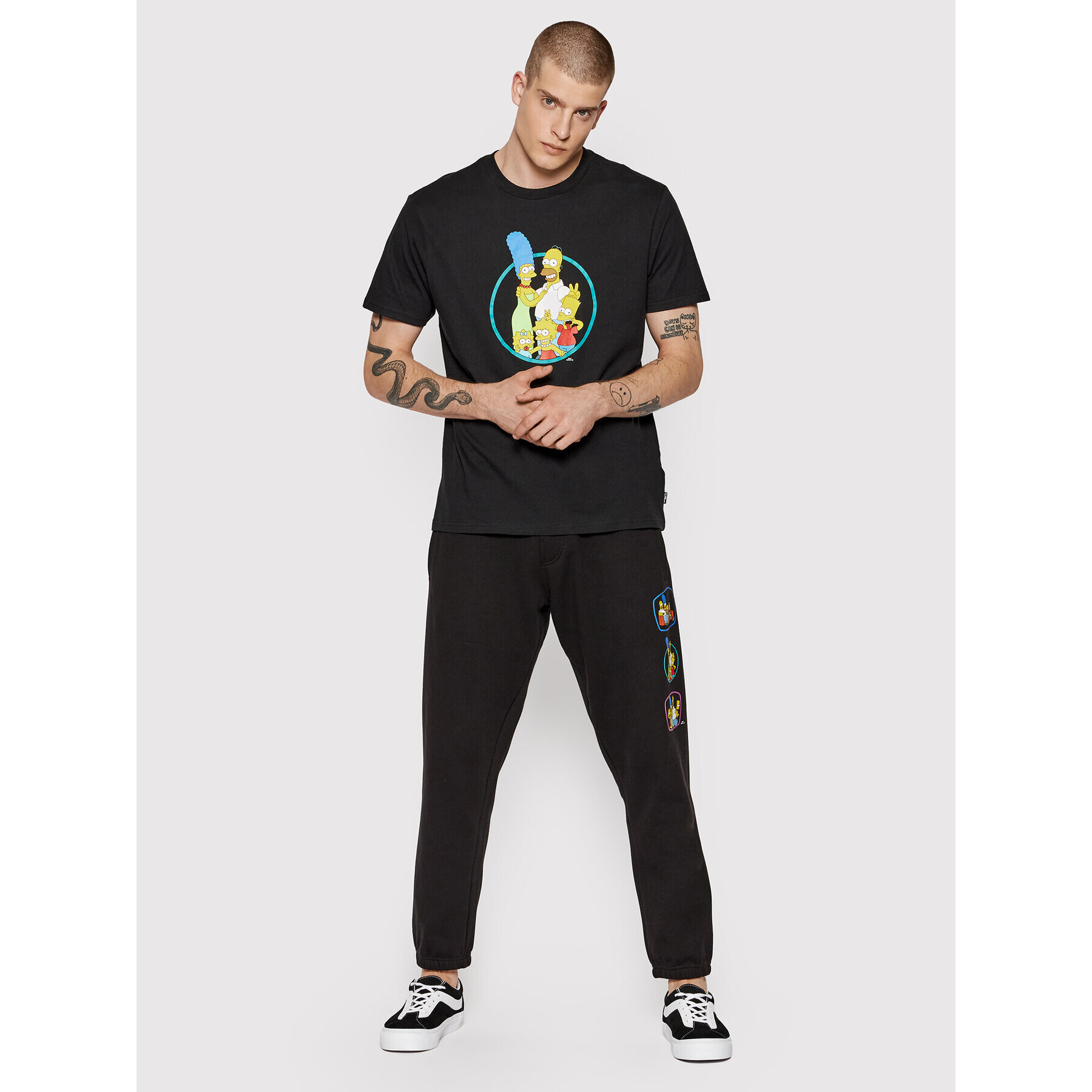 Billabong Tricou SIMPSONS Family A1SS36 Negru Relaxed Fit - Pled.ro