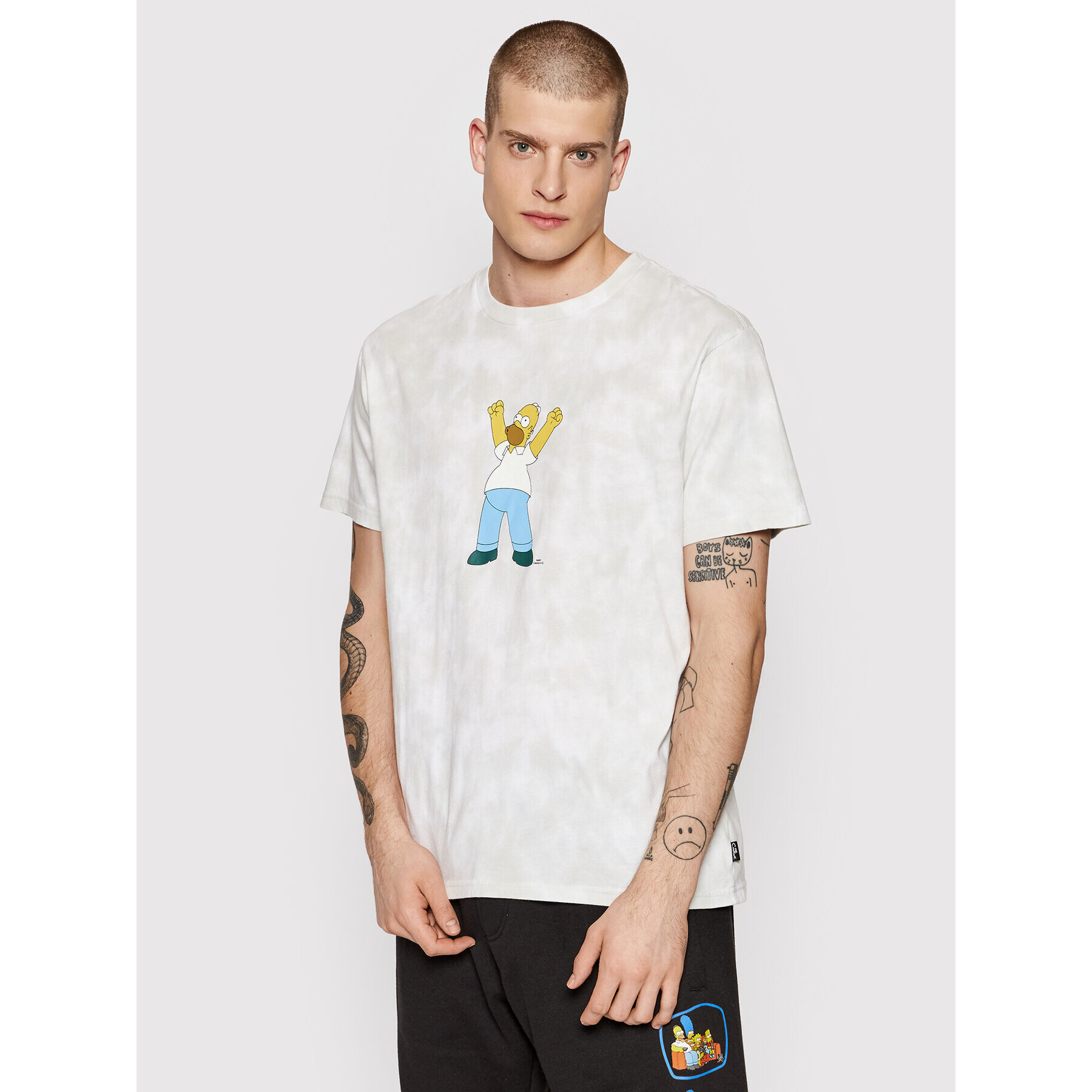 Billabong Tricou SIMPSONS Homer A1SS37 Bej Relaxed Fit - Pled.ro