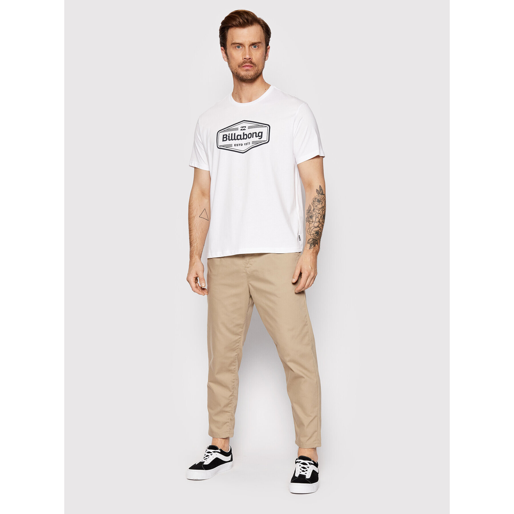 Billabong Tricou Trademark C1SS62 BIP2 Alb Regular Fit - Pled.ro