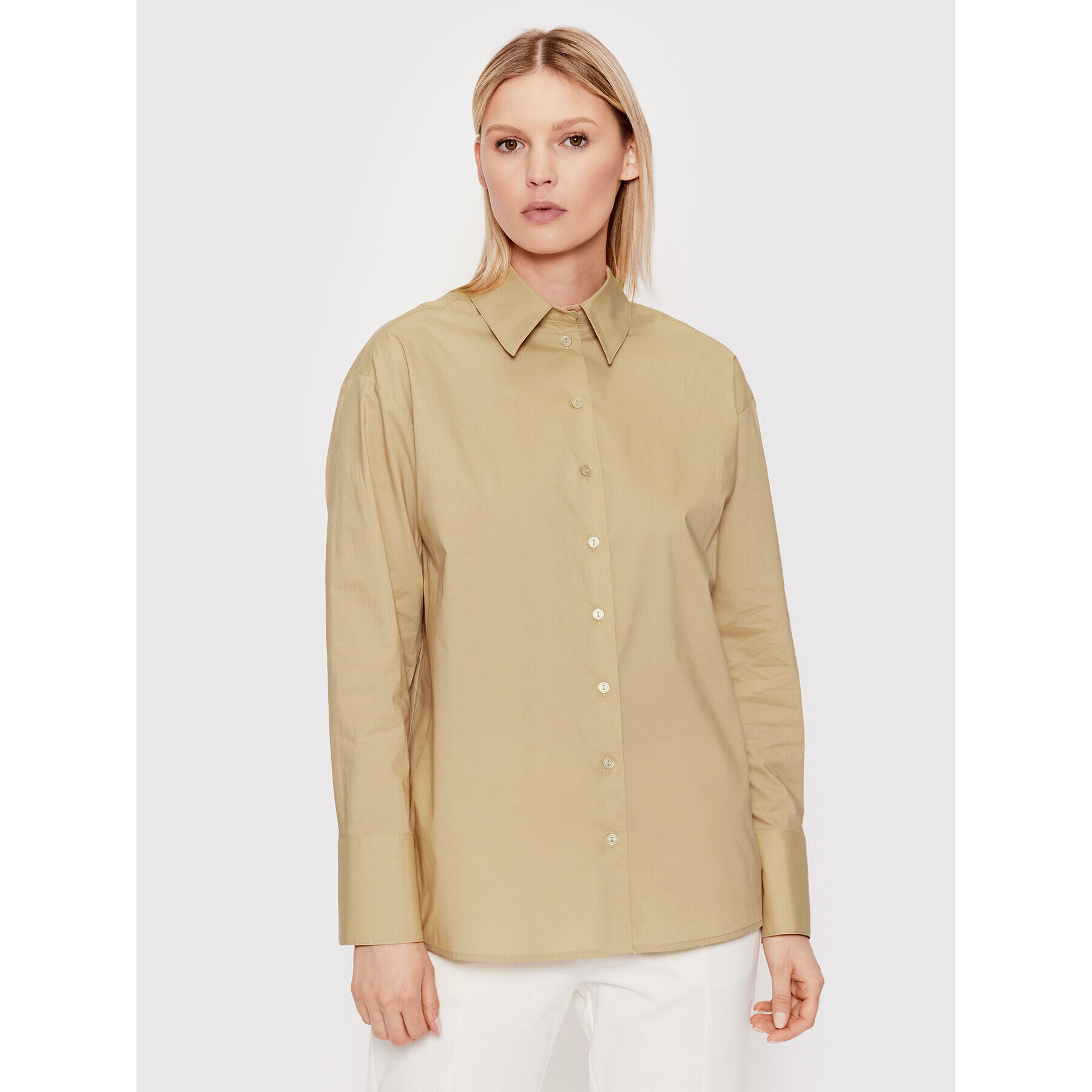 Birgitte Herskind Cămașă Jenka 4329610 Bej Relaxed Fit - Pled.ro