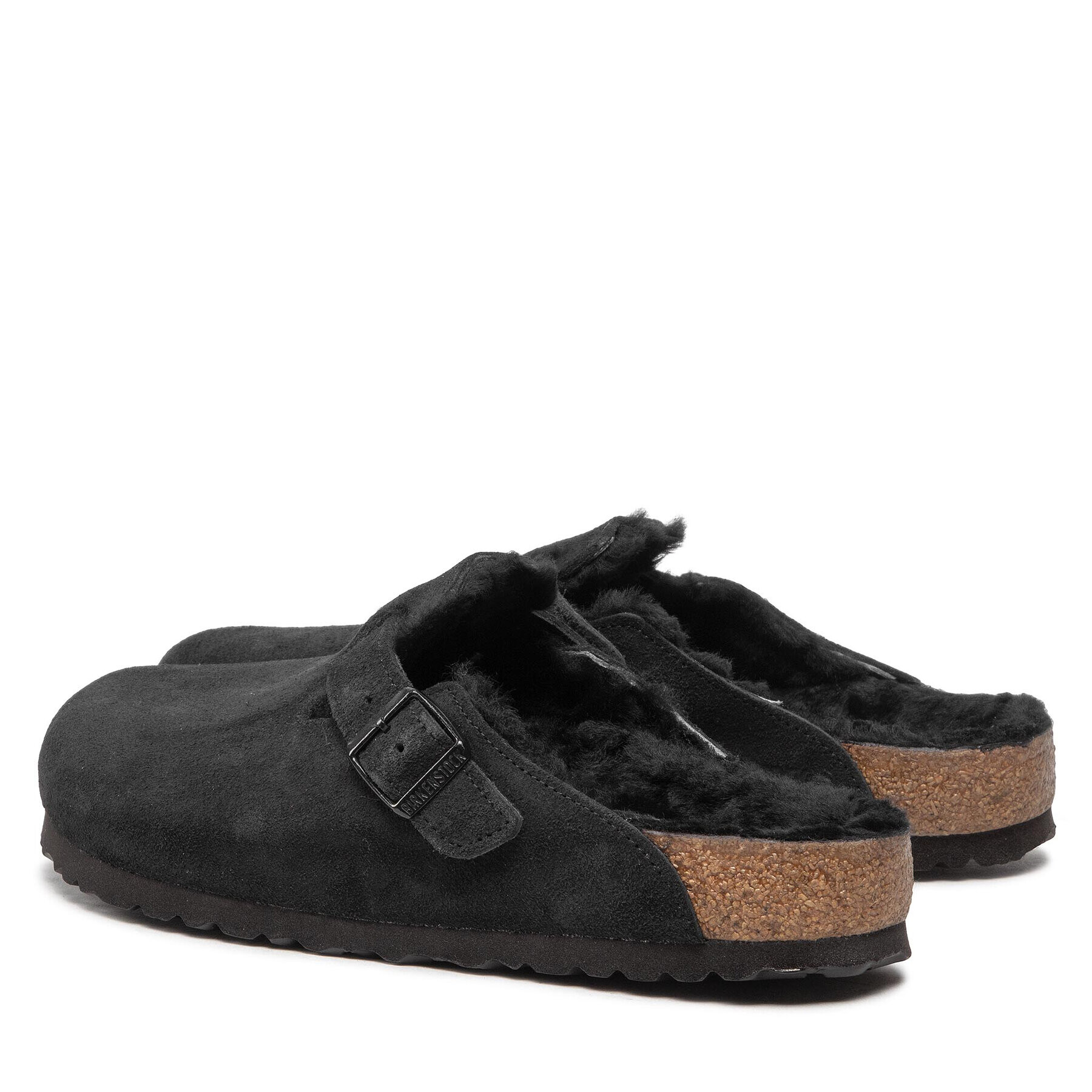 Birkenstock Șlapi Boston Vl/Sheraling 0259881 Negru - Pled.ro