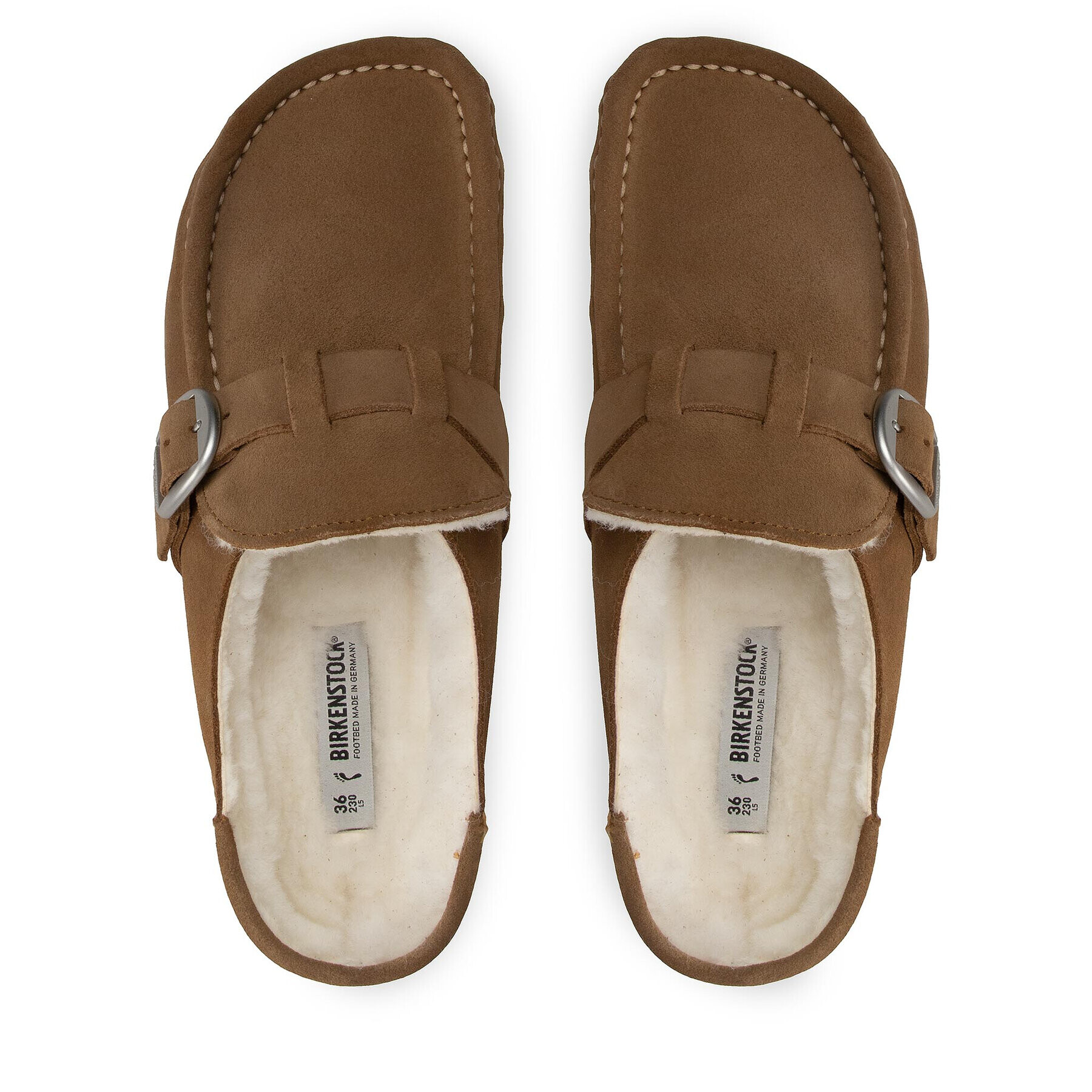 Birkenstock Șlapi Buckley Shearling 1018127 Bej - Pled.ro