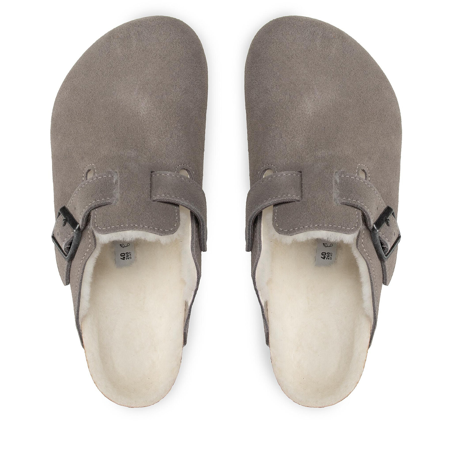 Birkenstock Papuci de casă Boston 1017650 Gri - Pled.ro