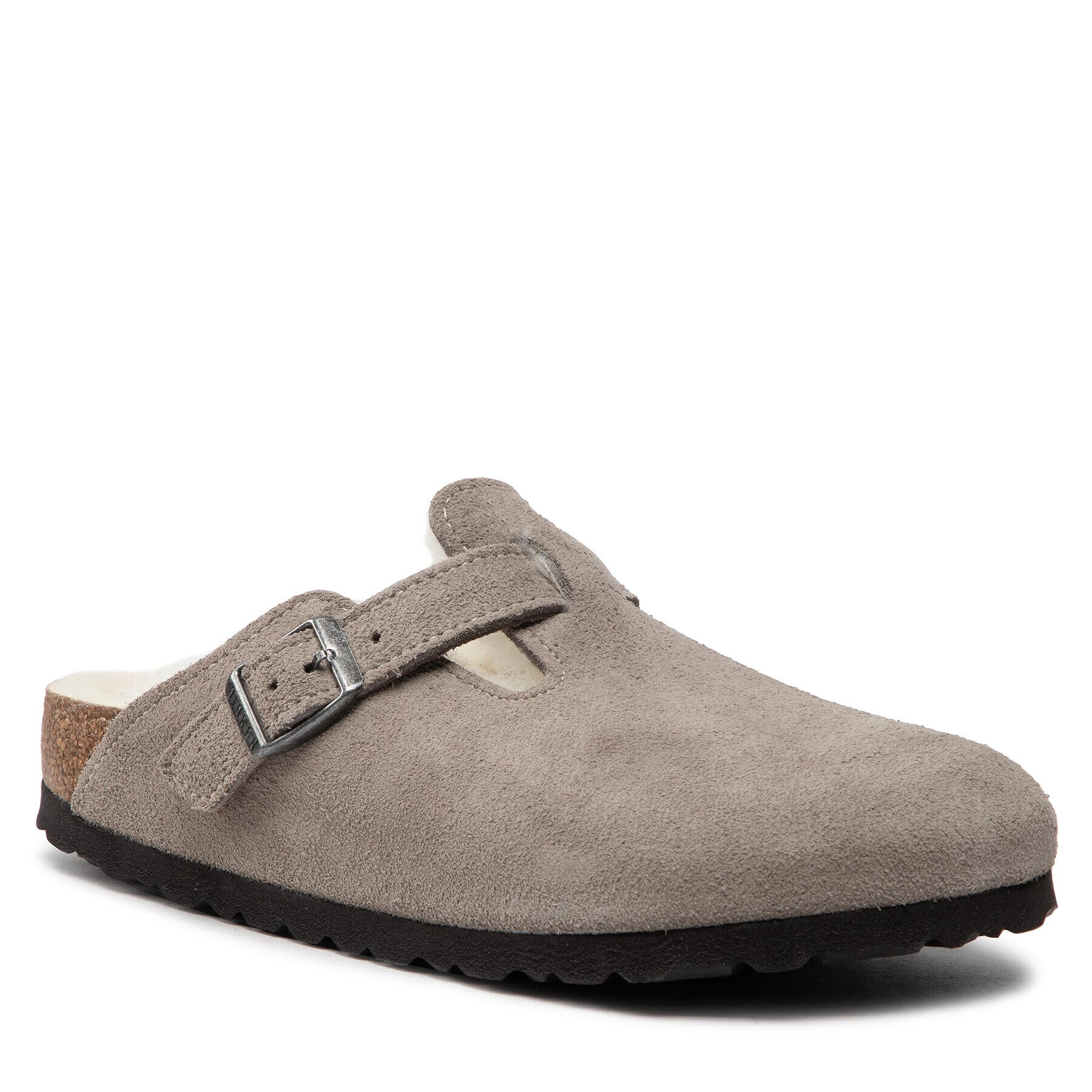 Birkenstock Papuci de casă Boston Vl/ Shearling 1017651 Gri - Pled.ro