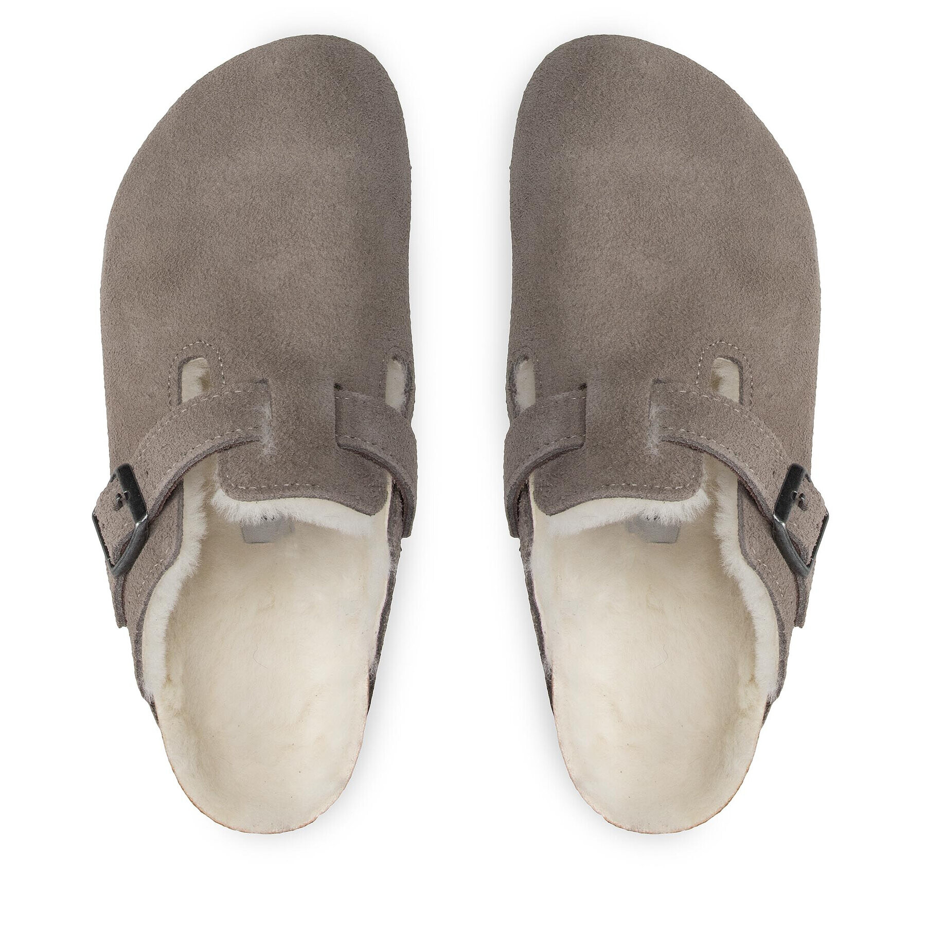 Birkenstock Papuci de casă Boston Vl/ Shearling 1017651 Gri - Pled.ro