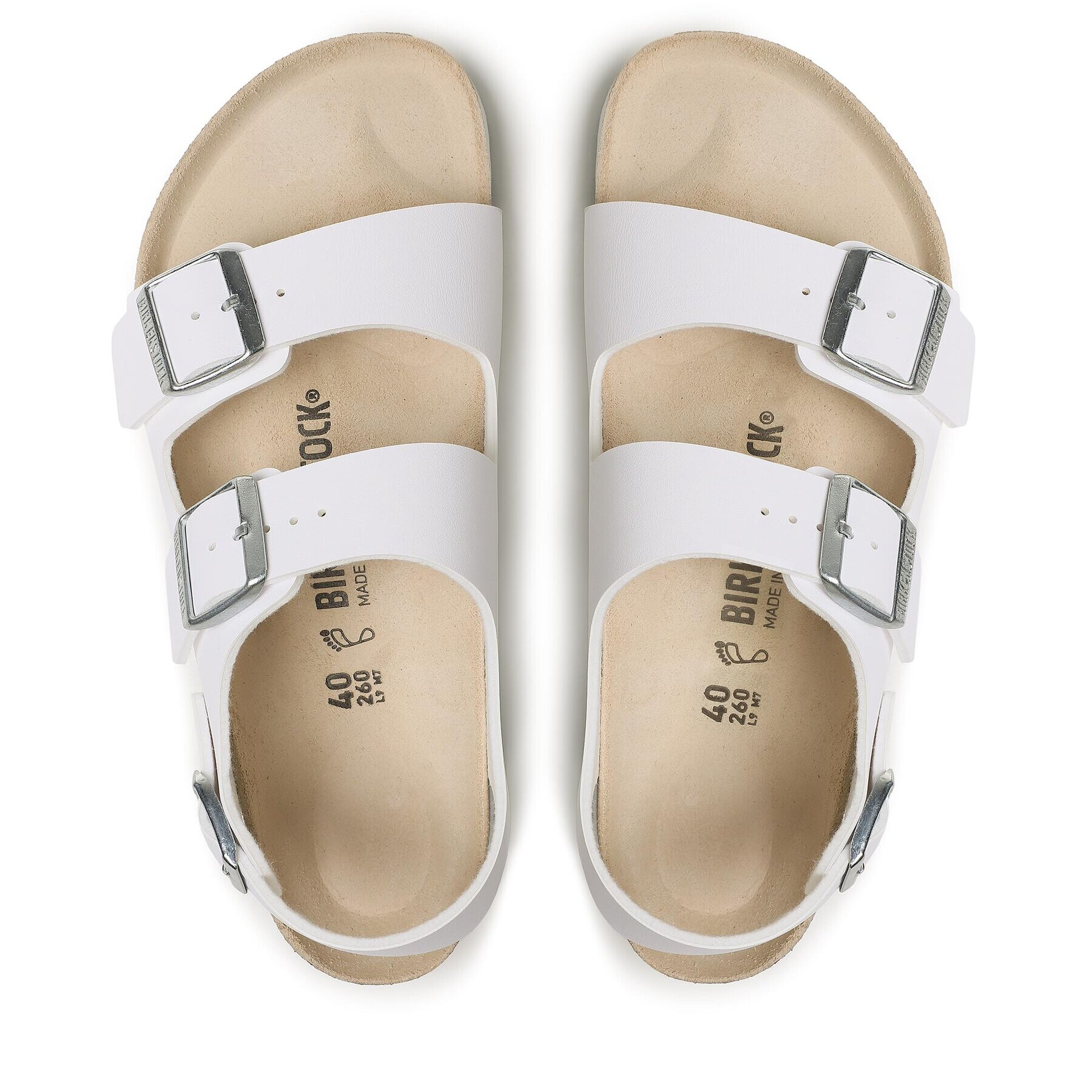 Birkenstock Sandale Milano 34731 Alb - Pled.ro