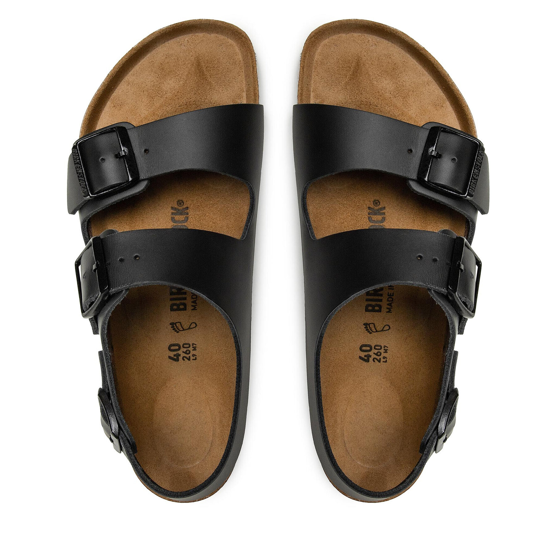 Birkenstock Sandale Milano Bs 0034191 Negru - Pled.ro