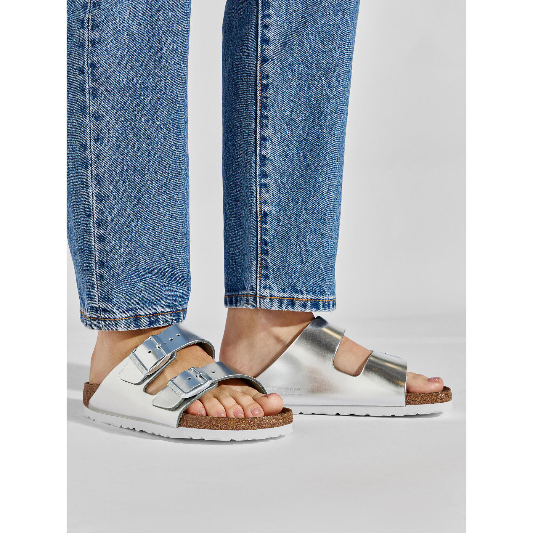 Birkenstock Șlapi Arizona 1005961 Argintiu - Pled.ro