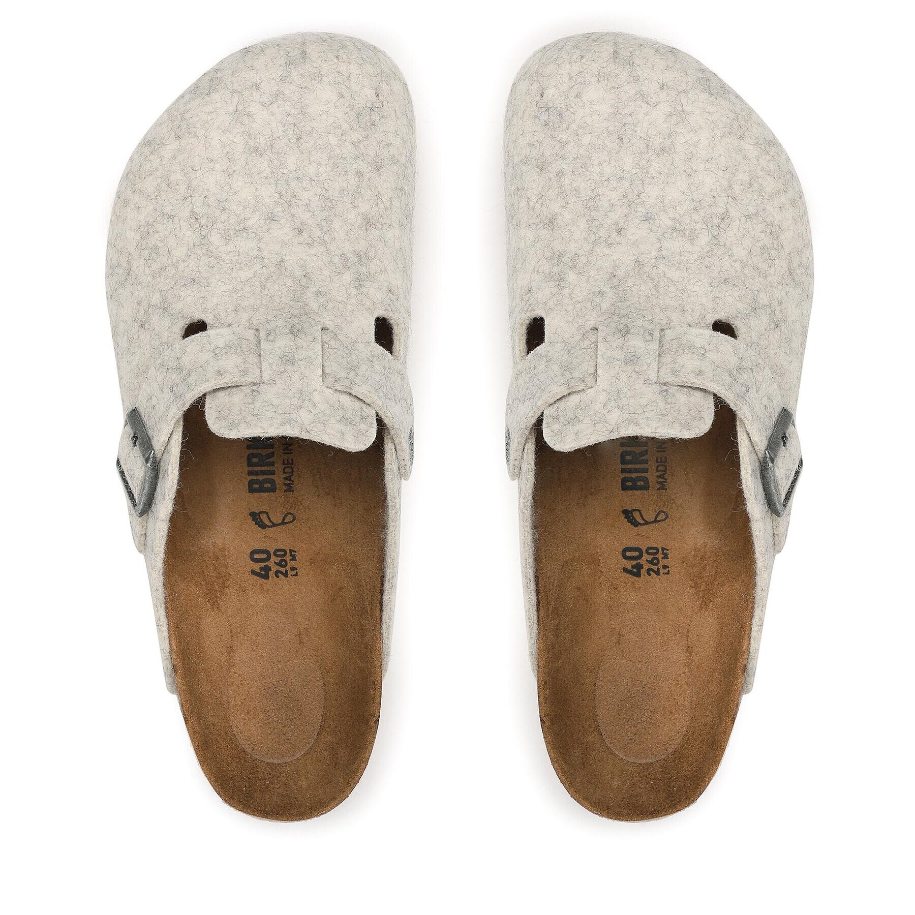 Birkenstock Șlapi Boston 1023160 Alb - Pled.ro