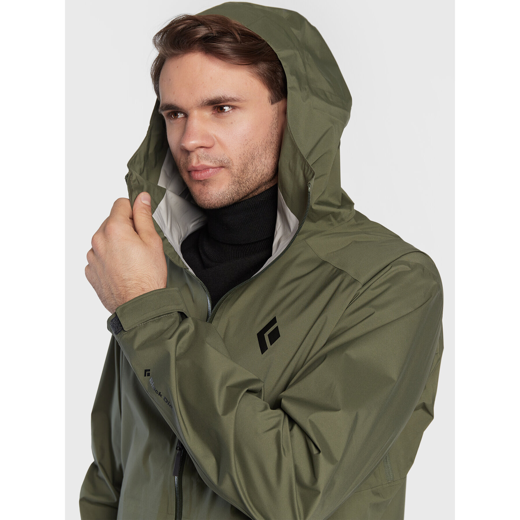 Black Diamond Geacă de ploaie Stormline APCDT030 Verde Regular Fit - Pled.ro